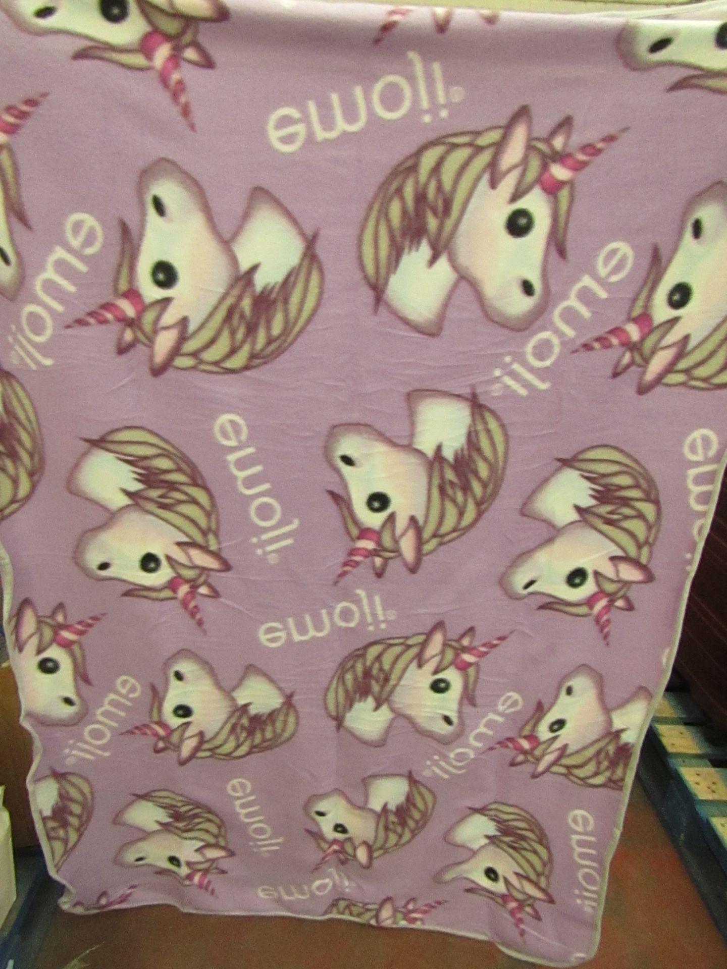 Emoji - Fleece blanket (Unicorn) 100X150cm - Packaged.