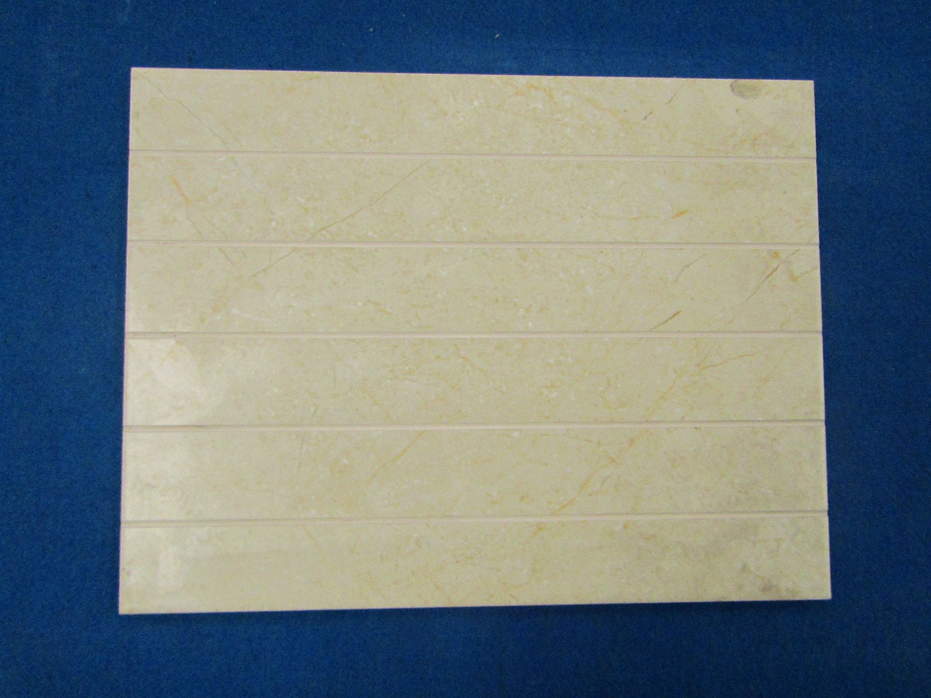 A Pallet containing 24 Packs of 10, Wickes 360x275 Crema Marfil satin Scored wall tiles, RRP £16.