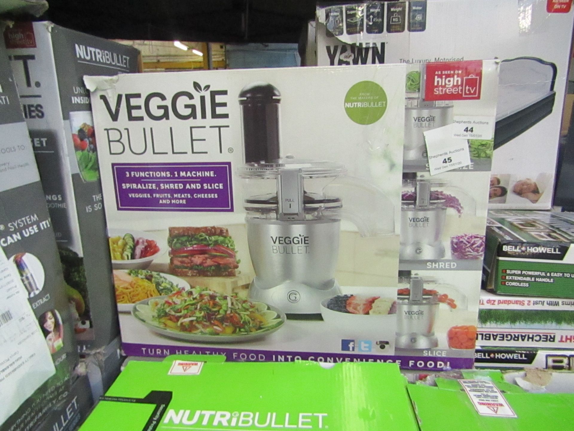 | 1x | veggie bullet | tested working and boxed | no online re-sale | Sku C5060191466851 | RRP £