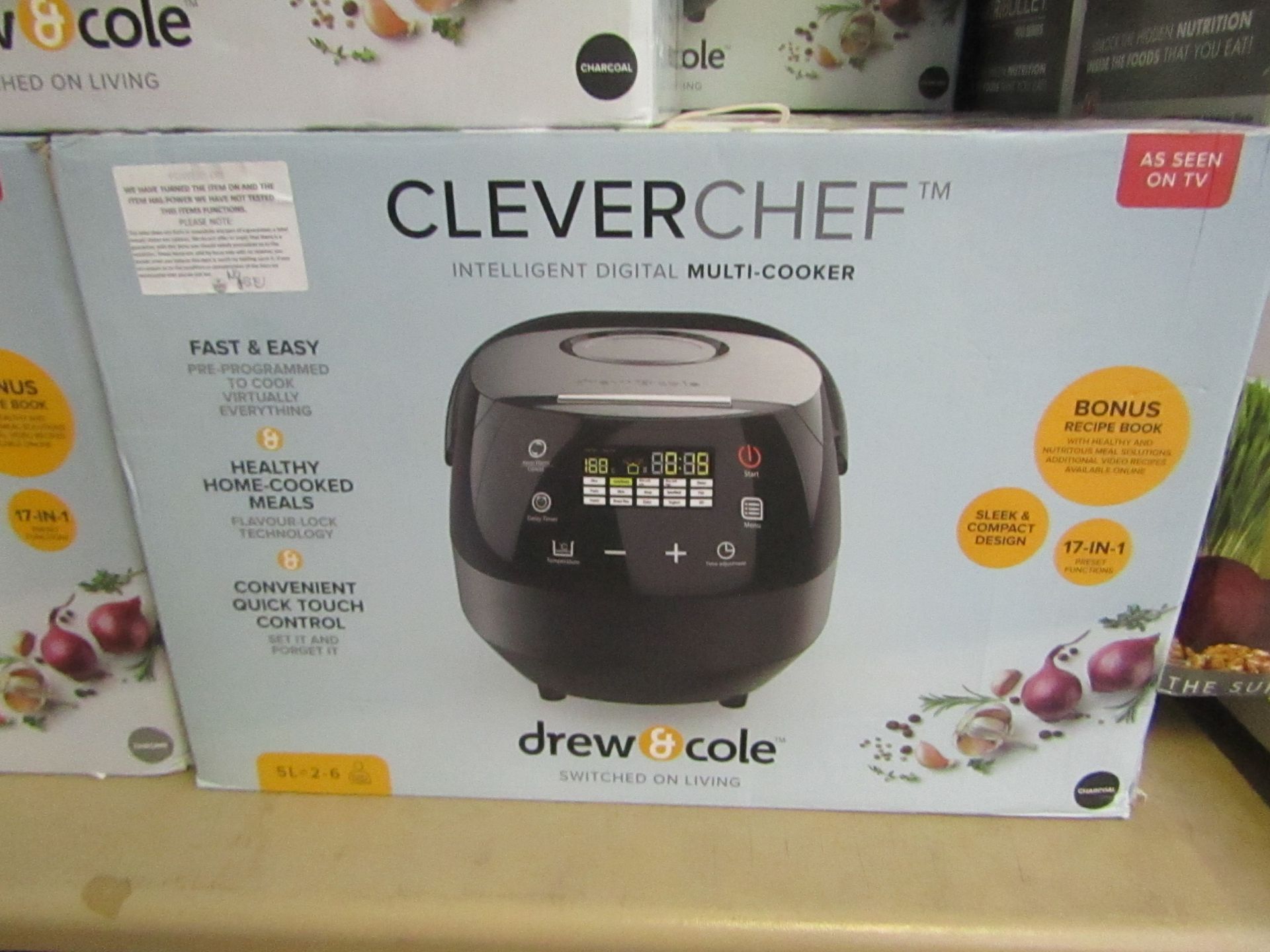 | 1x | Drew and Cole CleverChef | powers on, boxed and unchecked for accessories | no online re-sale