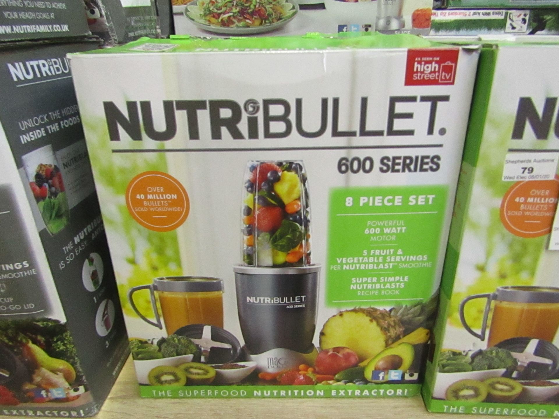 | 1x | nutribullet 600 series | tested working but unchecked for accessories and boxed | no online