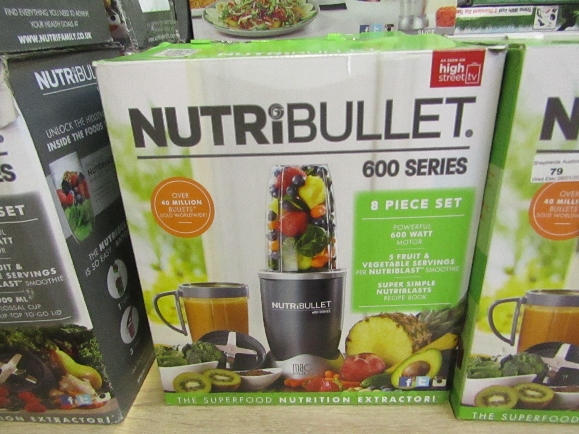 | 1x | nutribullet 600 series | tested working but unchecked for accessories and boxed | no online