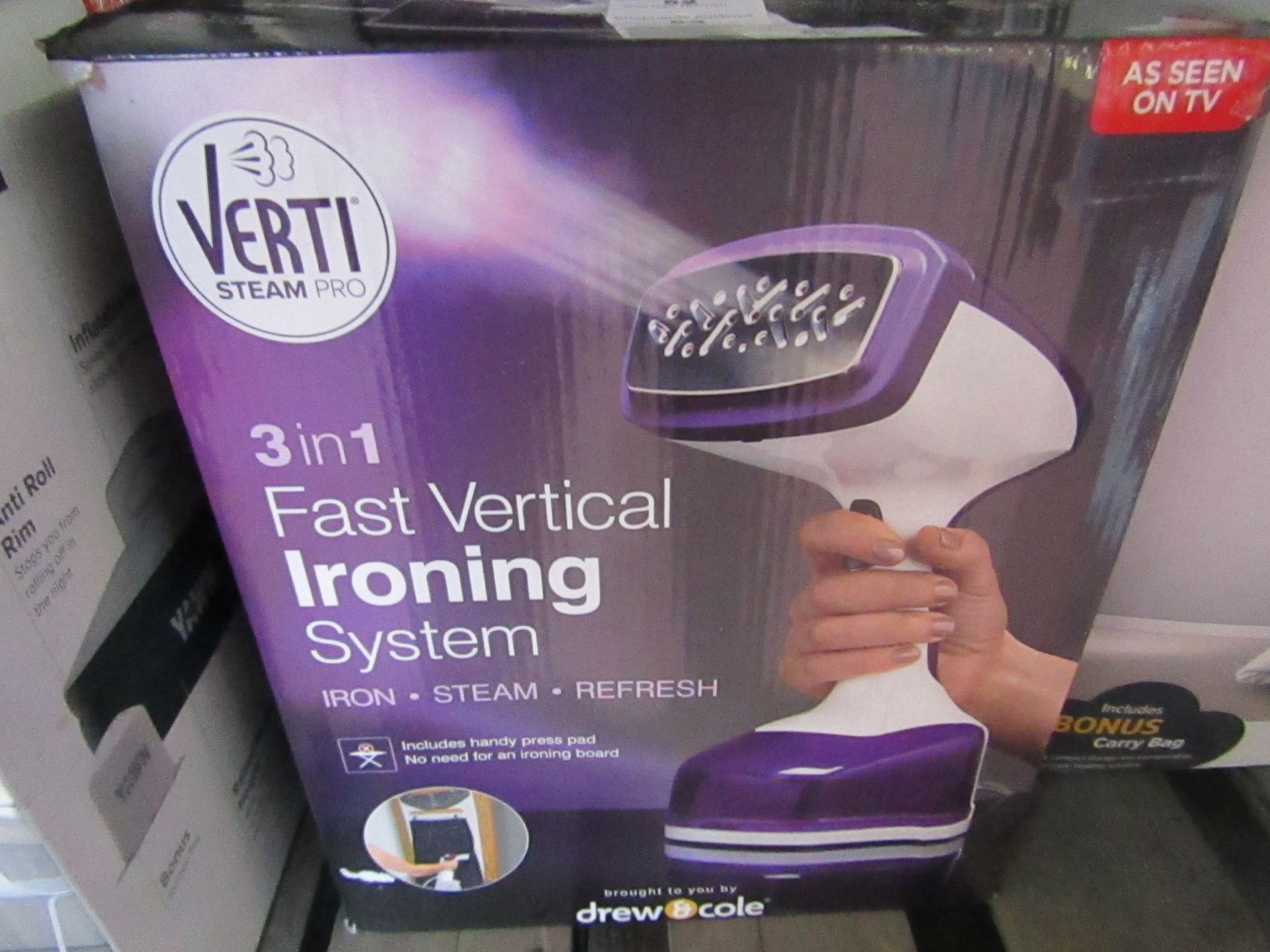 | 1x | verti steam pro | unchecked and boxed | no online re-sale | SKU C5060541510357 | RRP £39.99 |