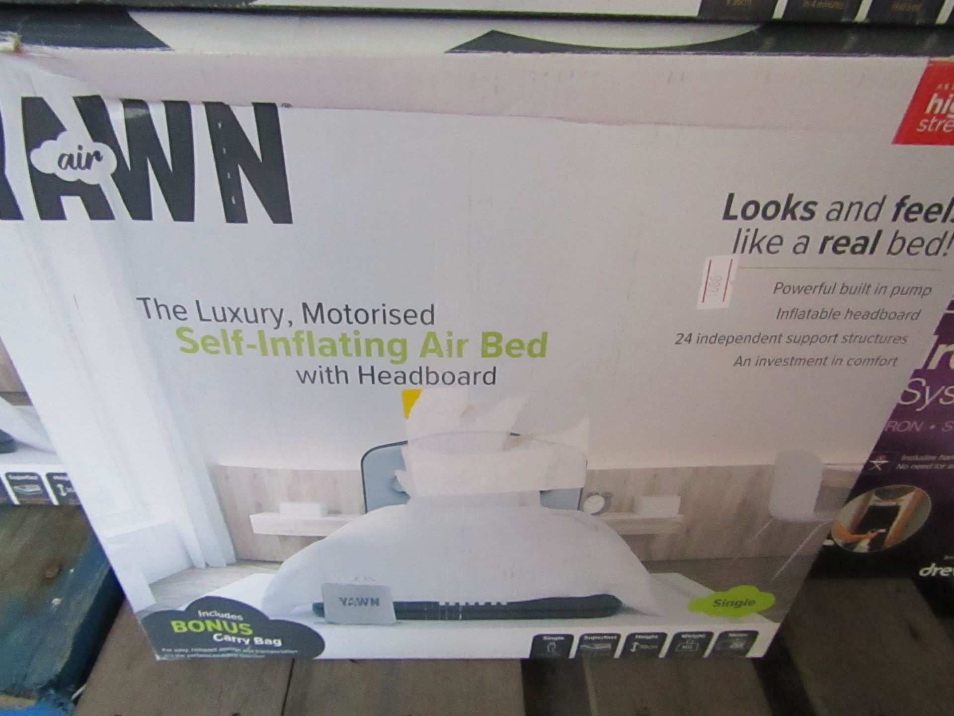 | 1x | yawn air bed/single | unchecked and boxed | no online re-sale | SKU C5060541515659 | RRP £