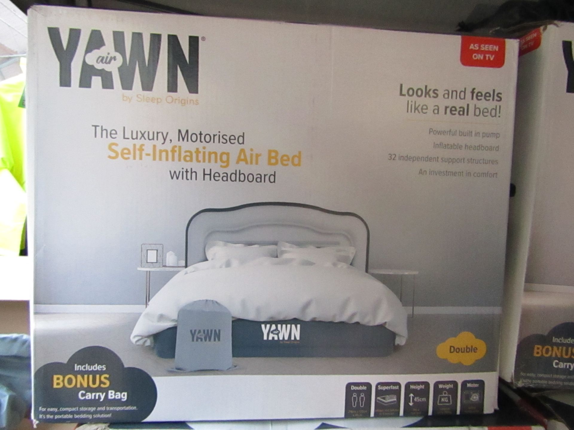 | 1x | yawn air bed/double | unchecked and boxed | no online re-sale | SKU C5060541515666 | RRP £