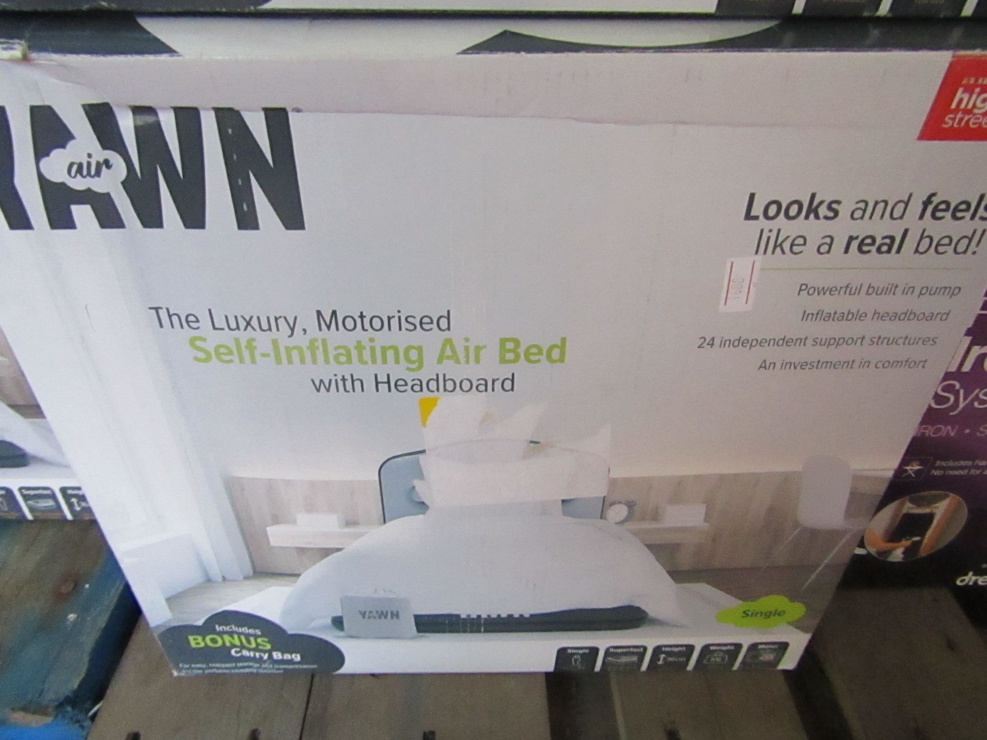 | 1x | yawn air bed/single | unchecked and boxed | no online re-sale | SKU C5060541515659 | RRP £