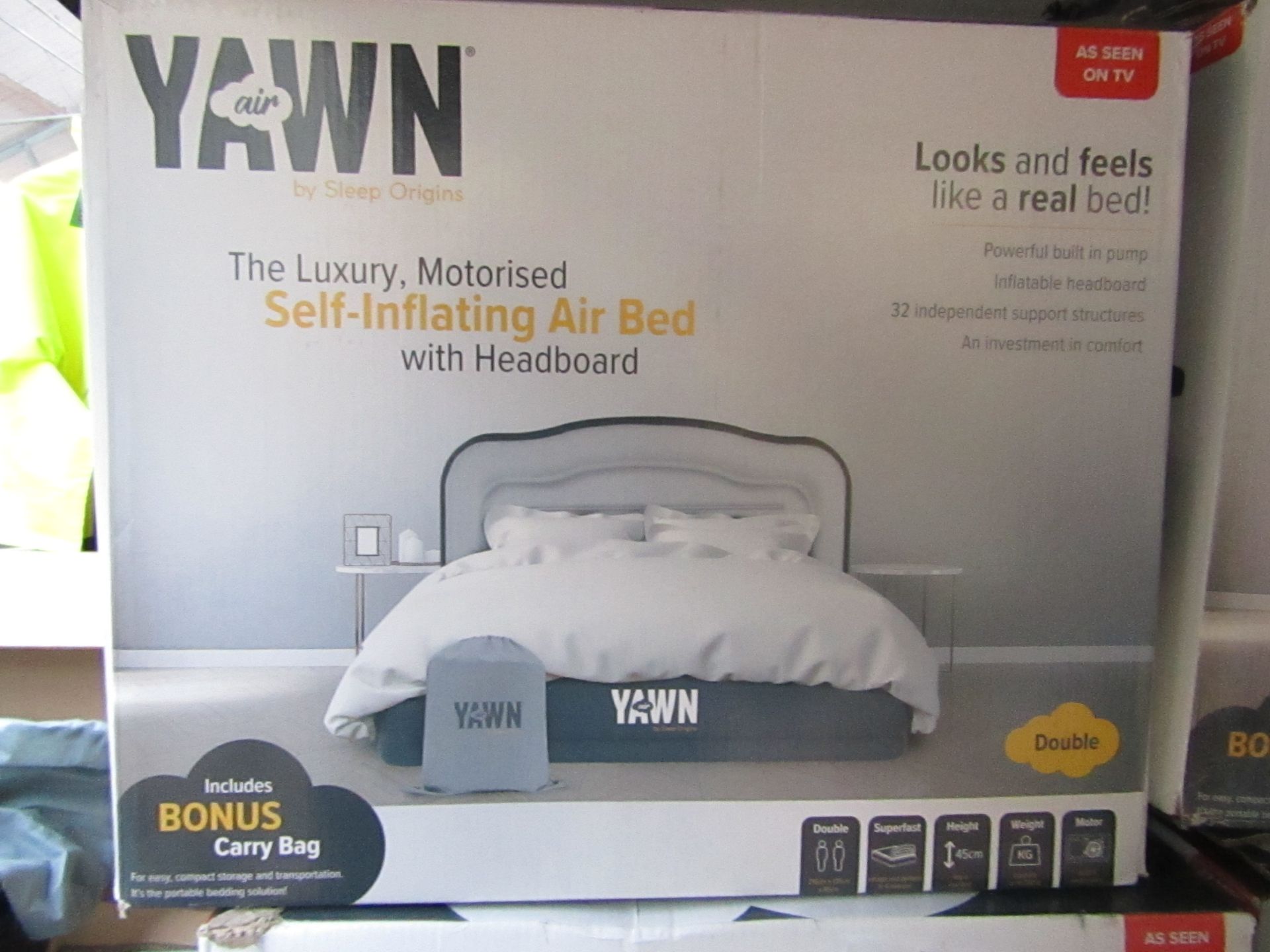 | 1x | yawn air bed/double | unchecked and boxed | no online re-sale | SKU C5060541515666 | RRP £