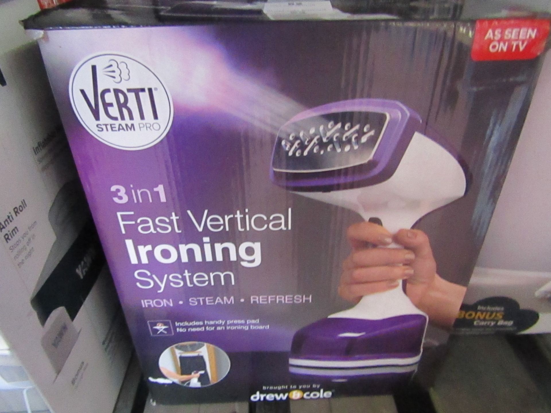 | 1x | verti steam pro | unchecked and boxed | no online re-sale | SKU C5060541510357 | RRP £39.99 |