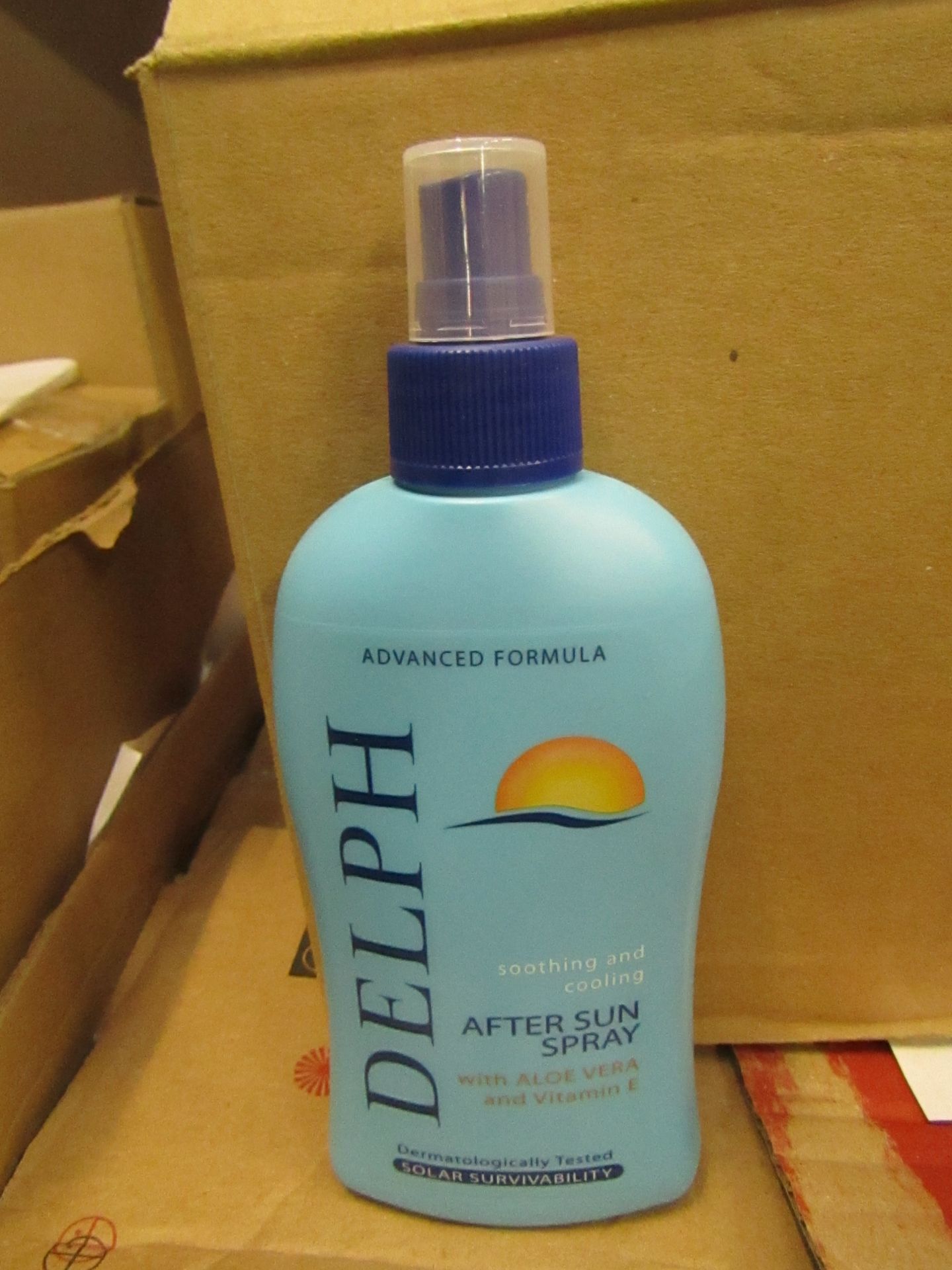 12 x 200ml Delph Soothing & Cooling After Sun Spray. New & Boxed