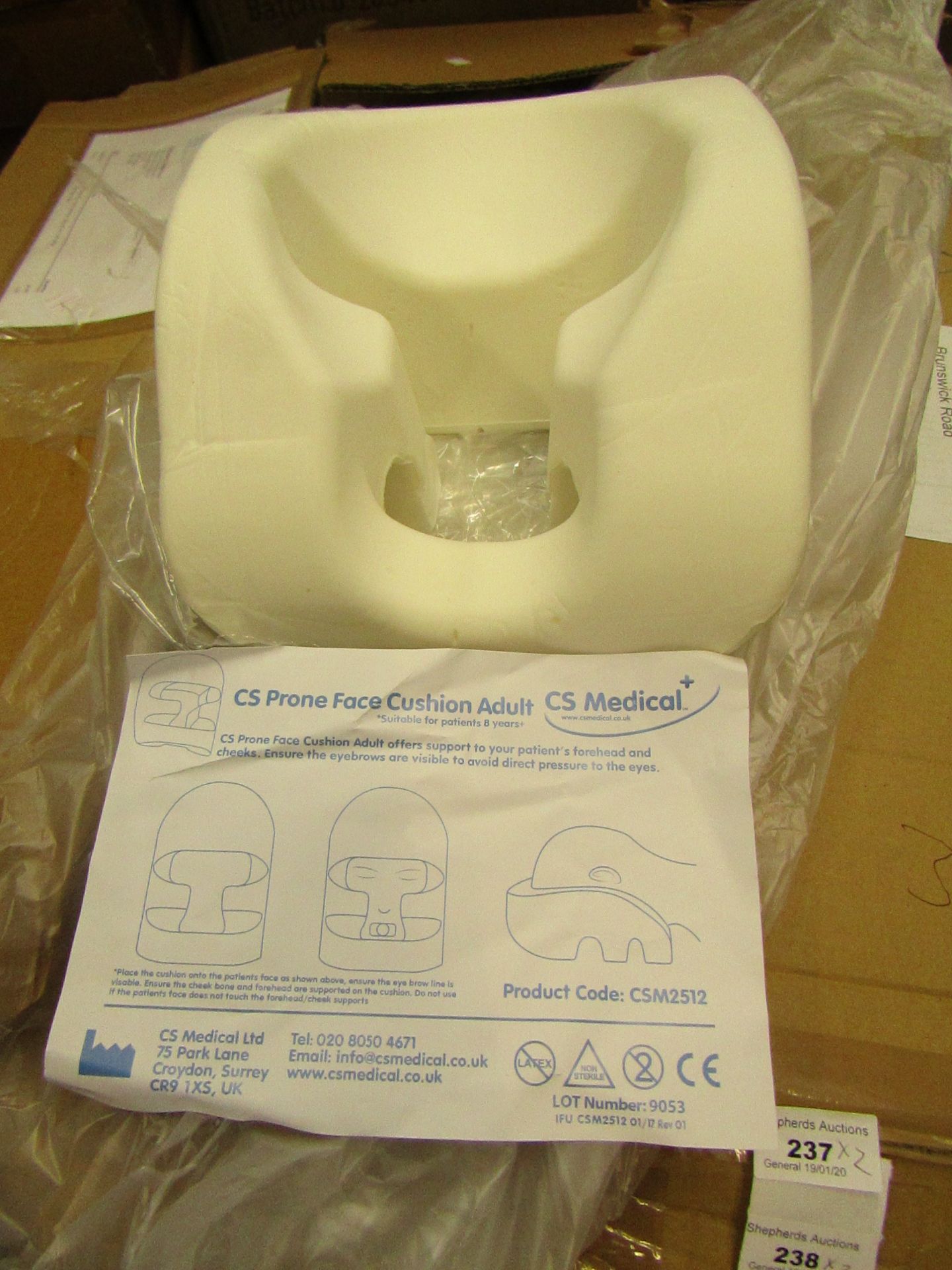 2 x CS Prone Face Adult Cushions. New & packaged