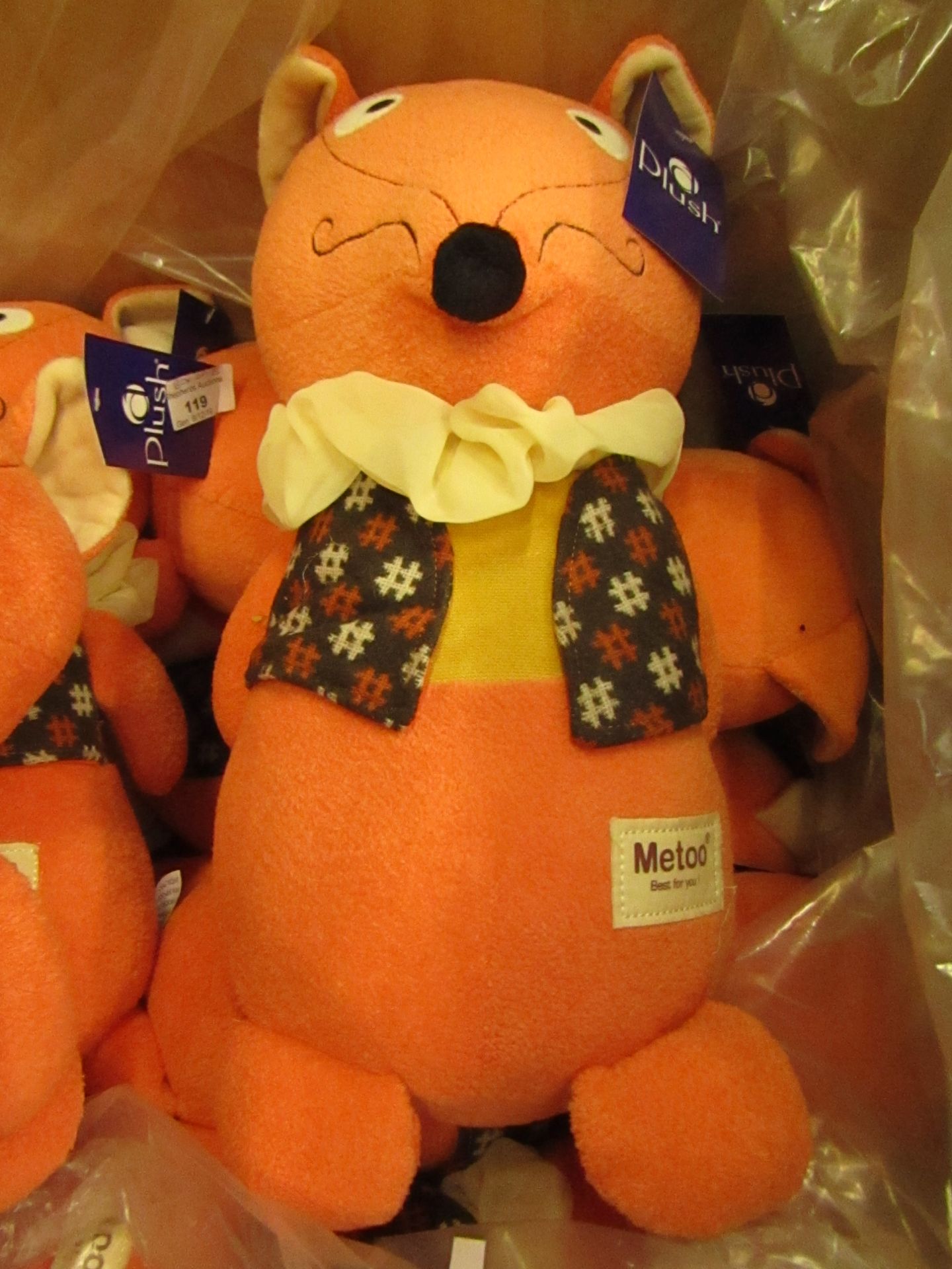 2 x Plush Fox Teddies. New with tags - Image 2 of 2