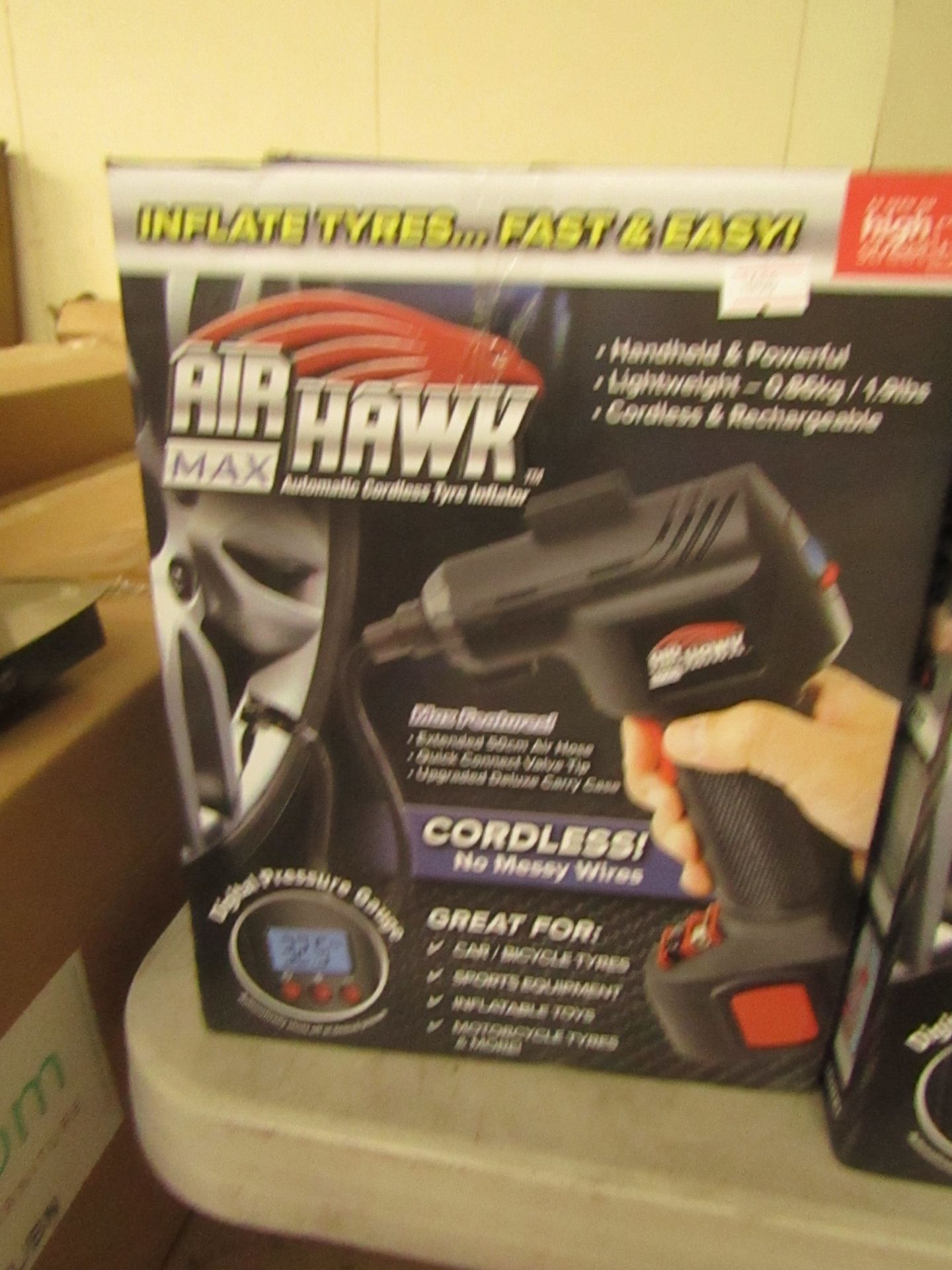 | 1x | Air Hawk Pro Cordless hand held compressor | unchecked and boxed | no online re-sale | SKU - Image 2 of 2