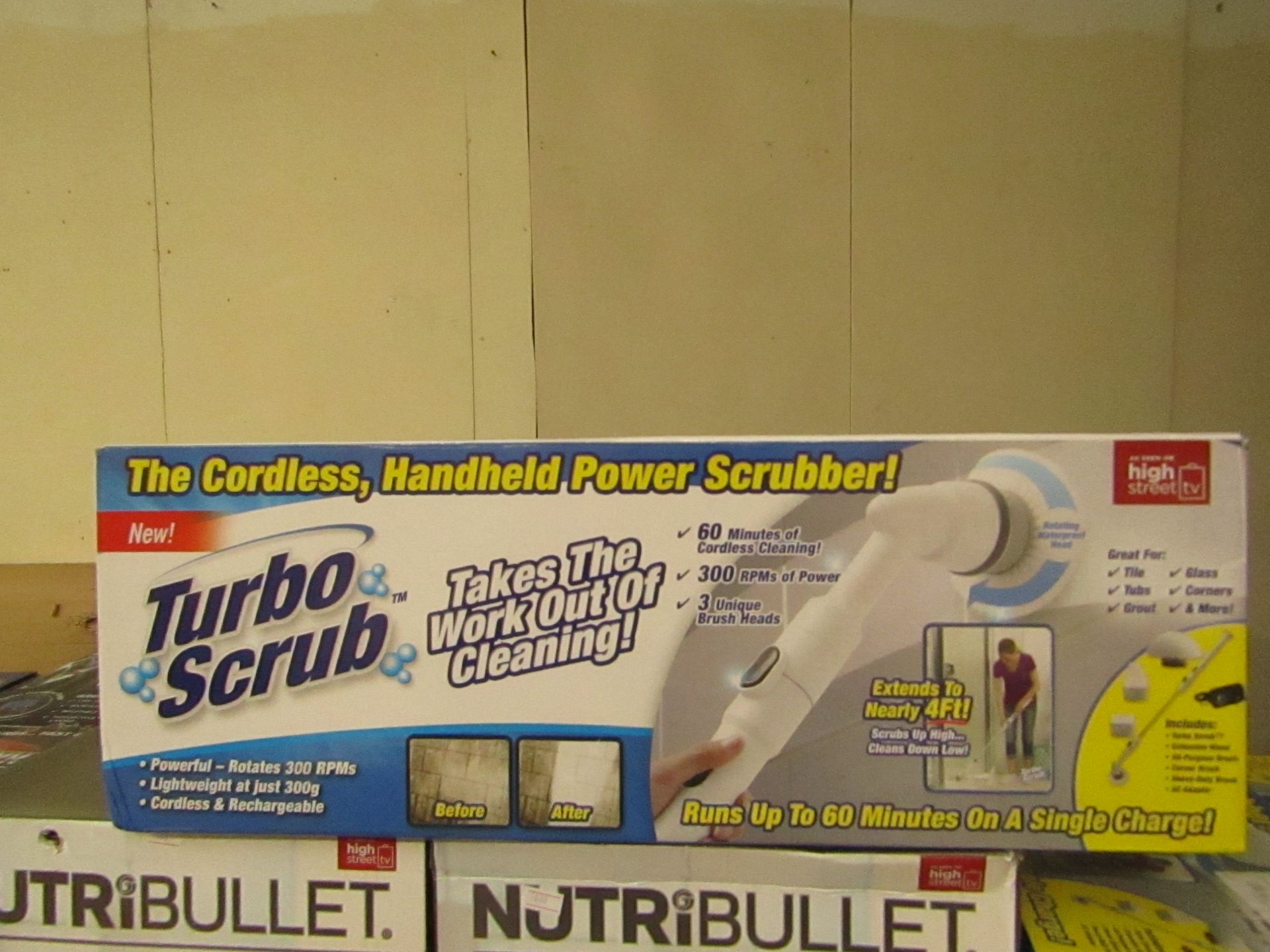 | 1x | Turbo Scrub | Untested and boxed | no online re-sale | SKU - | RRP £29.99 |