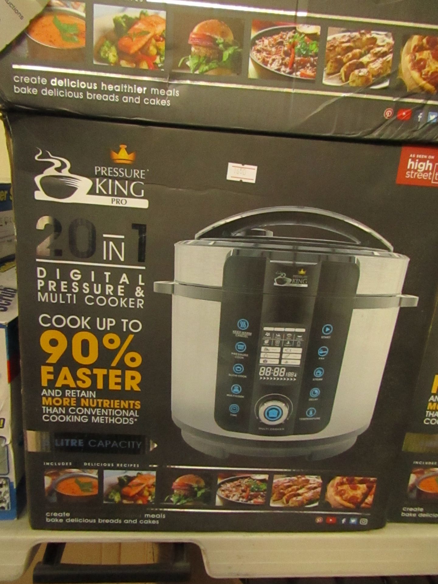 Pressure King Pro 20 in 1 Multi Cooker. 6L. Boxed but unchecked.RRP £99.99 - Image 2 of 2