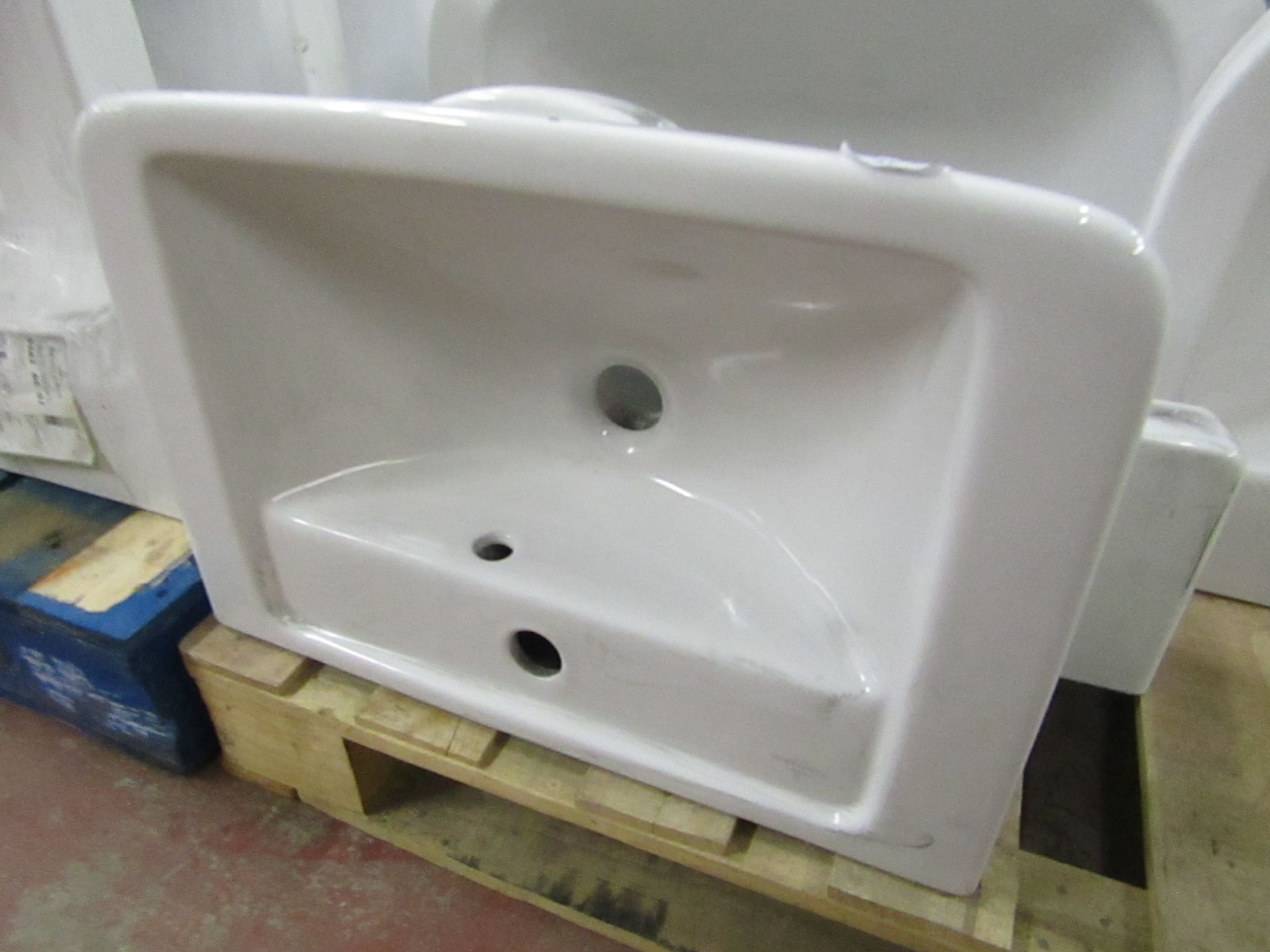 Villeroy and Boch 1TH basin with overflow, new.