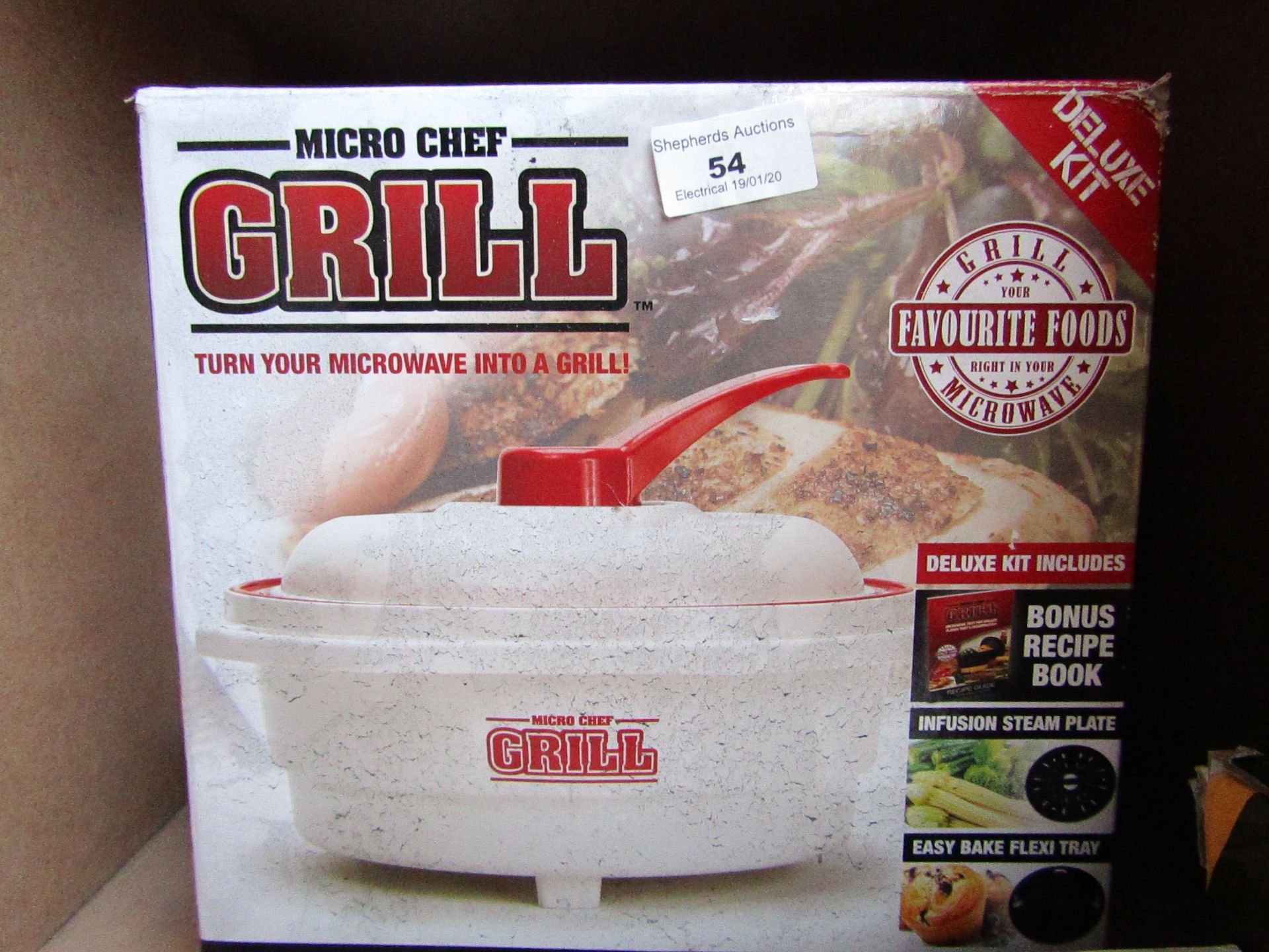 | 1x | micro chef grill | unchecked and boxed | no online re-sale | Sku C5060368012164 | RRP £39.