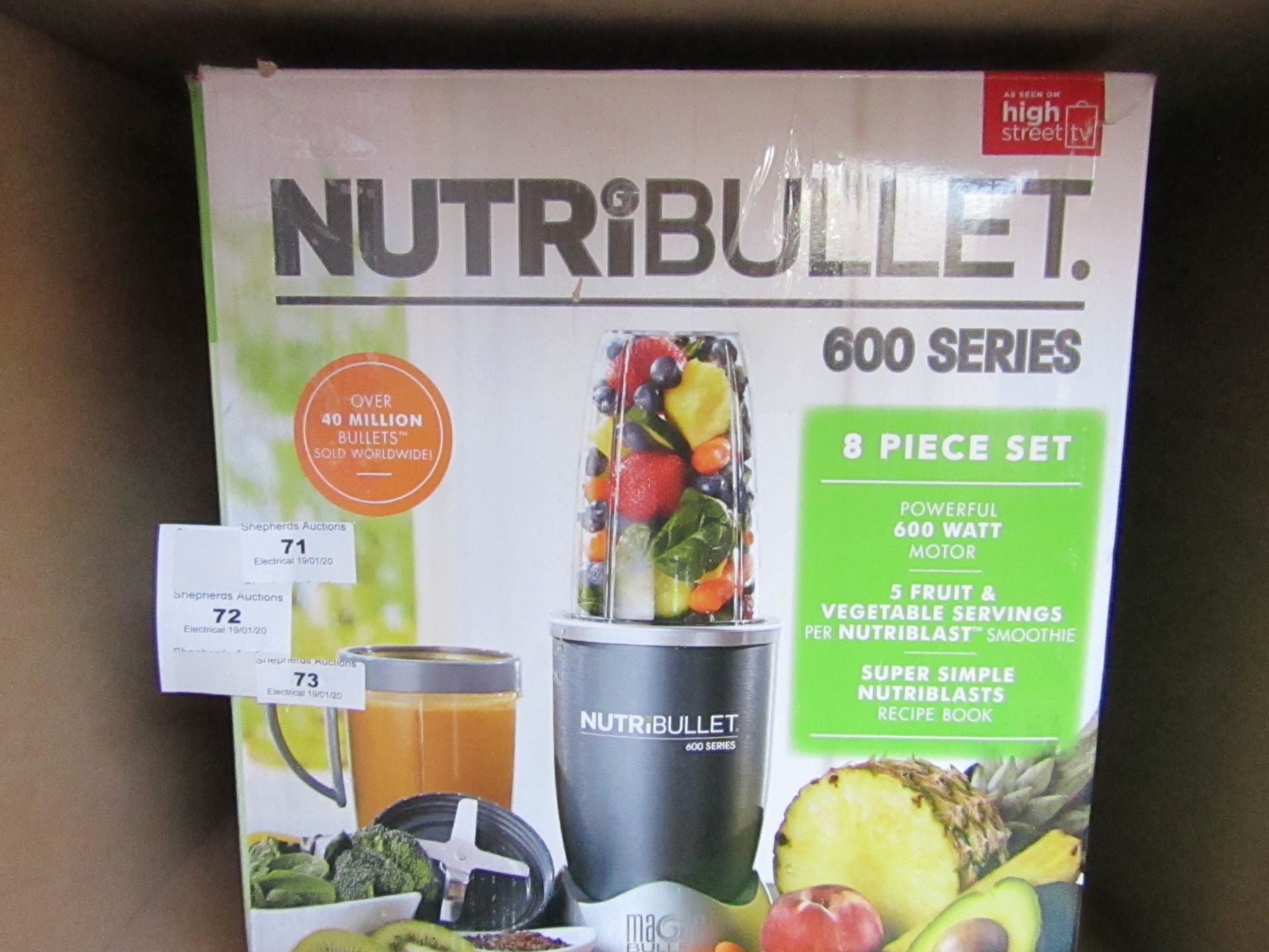 | 1x | nutribullet 600 series | unchecked and boxed | no online re-sale | Sku C5060191467346 |