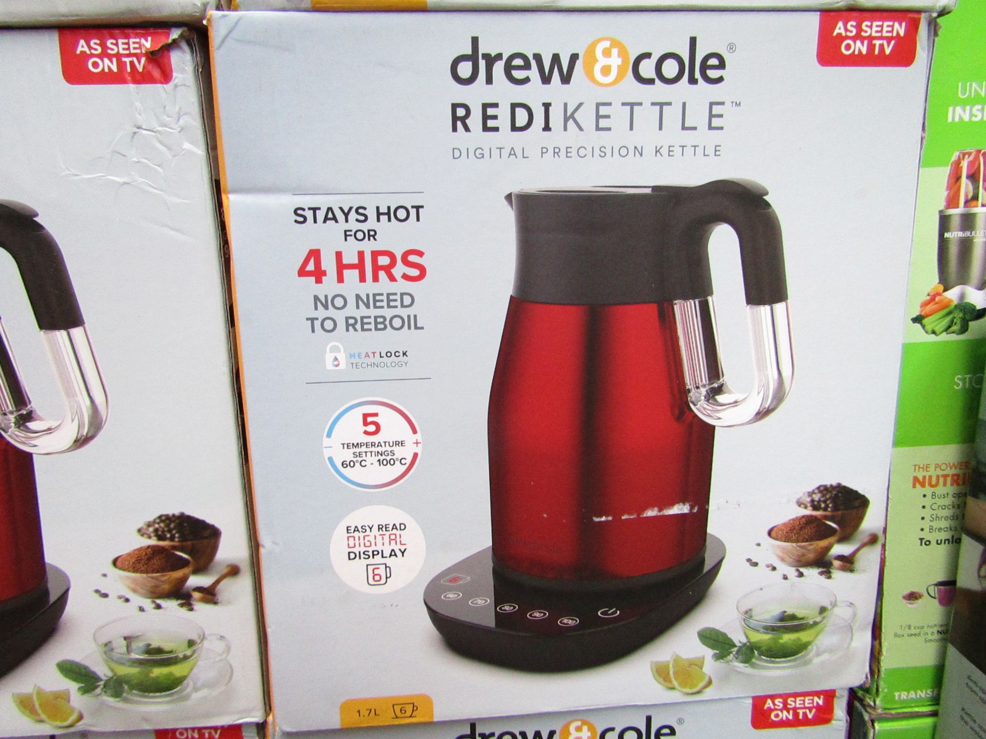 | 1x | drew and cole redikettle 1.7L red | unchecked and boxed | no online re-sale | Sku