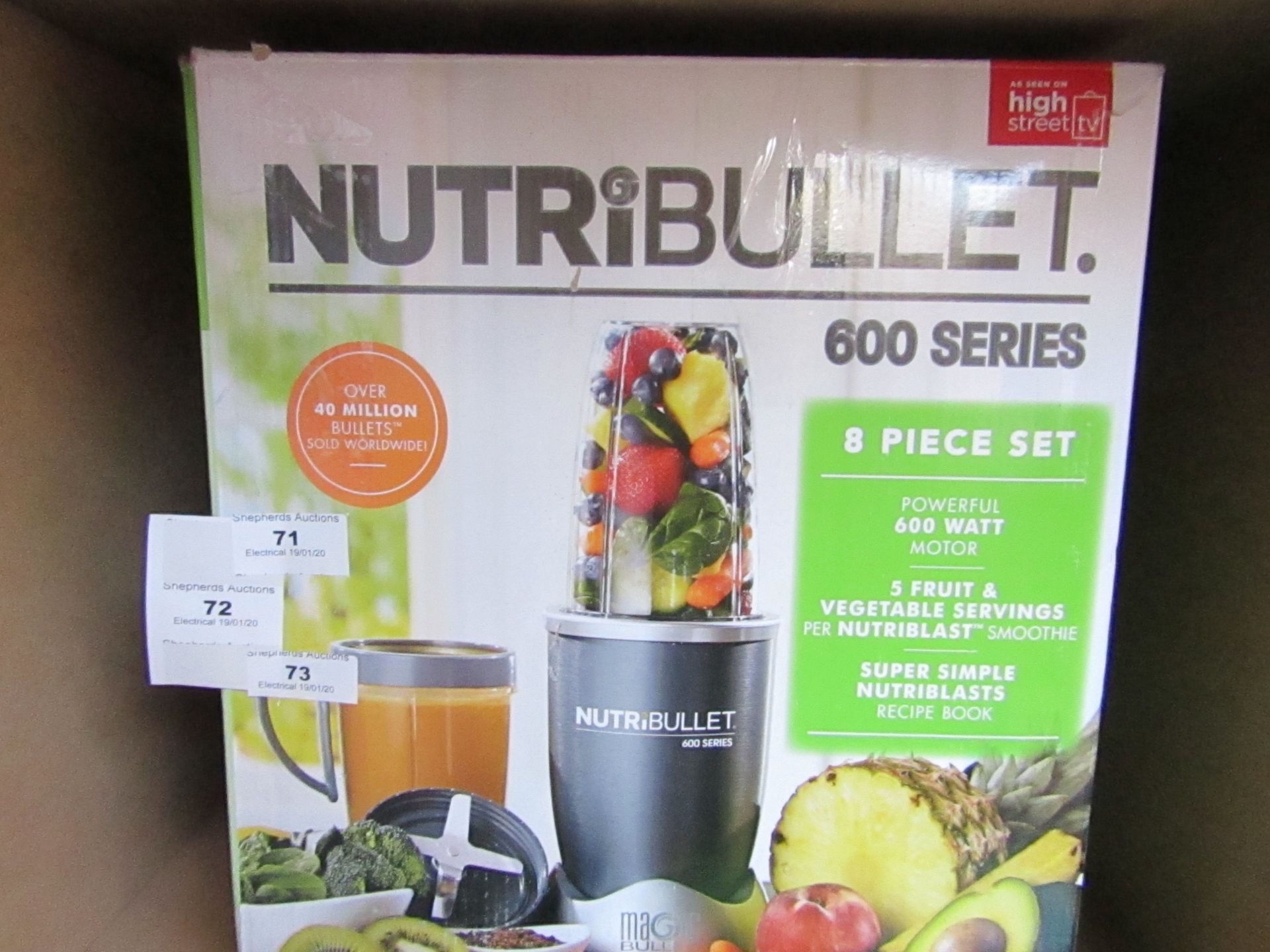 | 1x | nutribullet 600 series | unchecked and boxed | no online re-sale | Sku C5060191467346 |