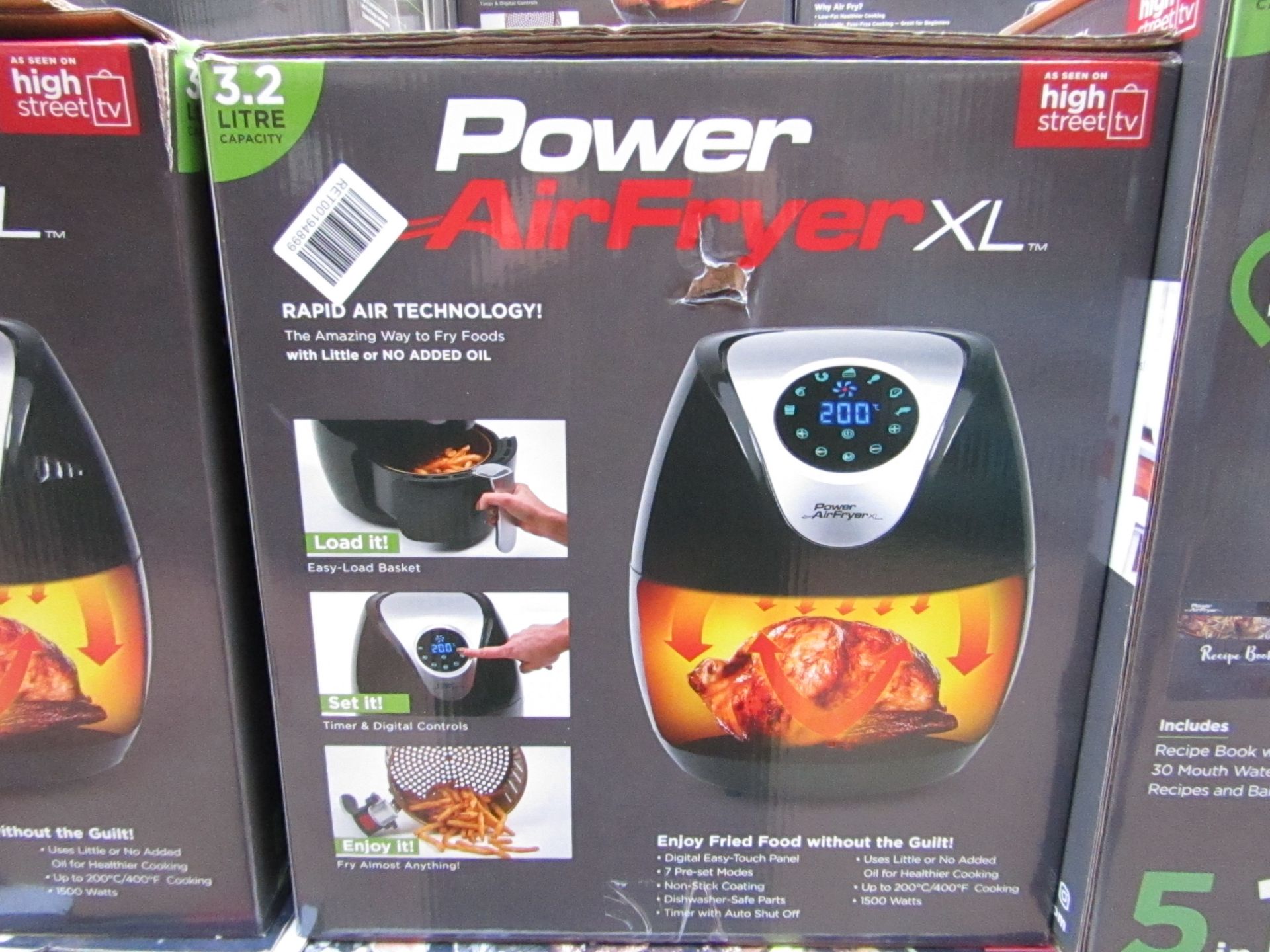 | 1x | power air fryer 3.2L | unchecked and boxed | no online re-sale | Sku C5060191469838 | RRP £