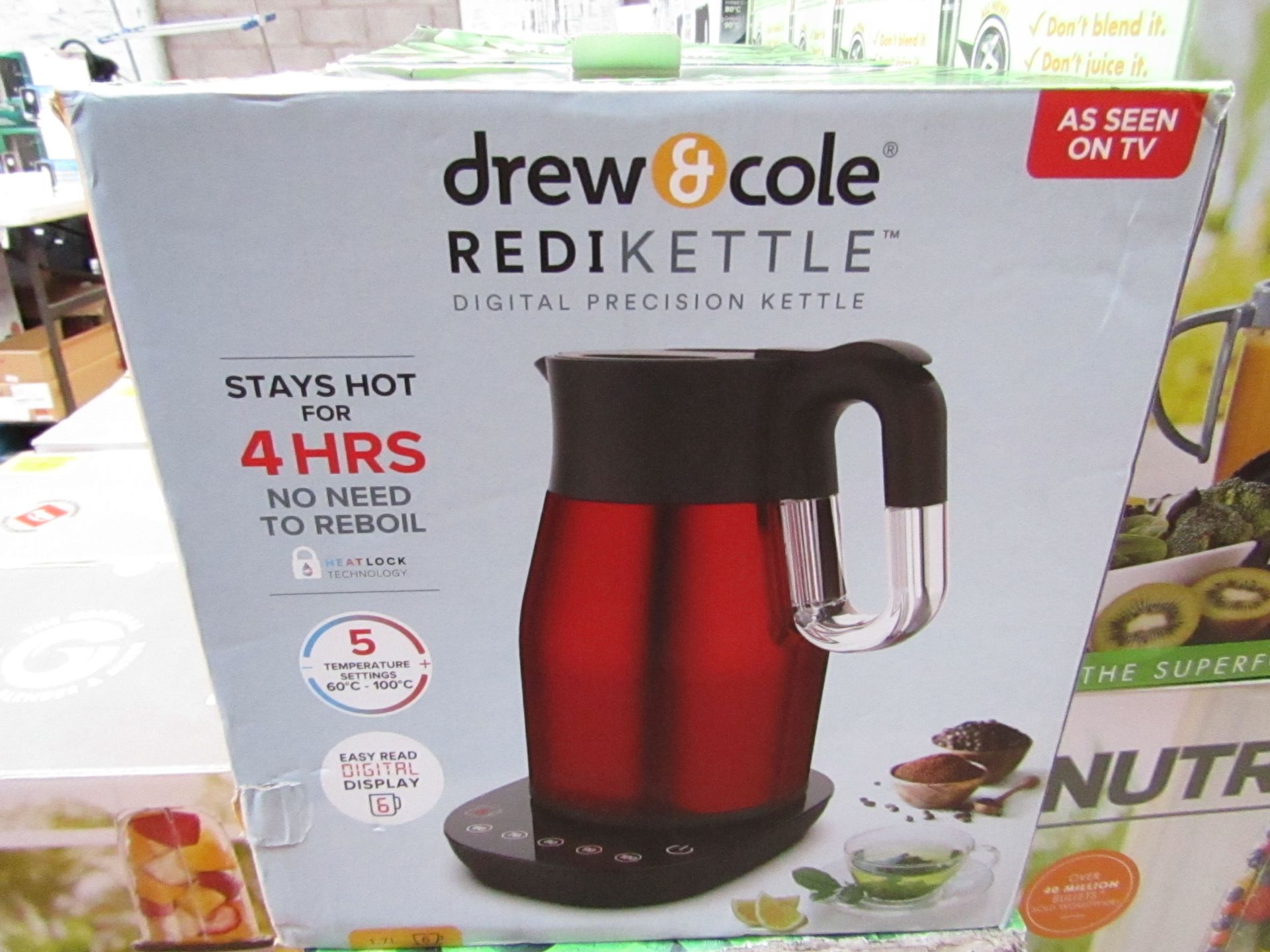 | 1x | drew and cole redikettle 1.7L red | unchecked and boxed | no online re-sale | Sku