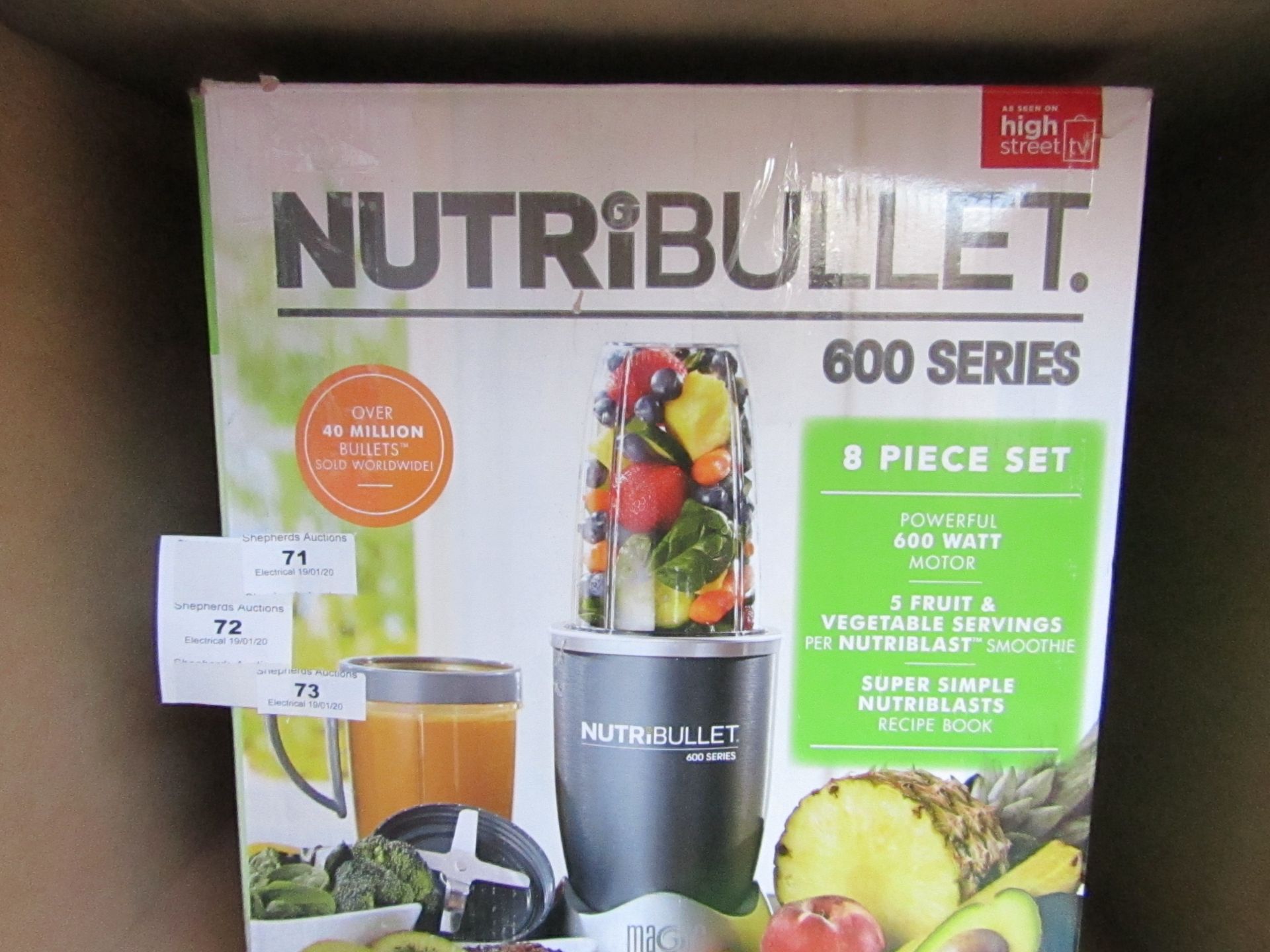 | 1x | nutribullet 600 series | unchecked and boxed | no online re-sale | Sku C5060191467346 |