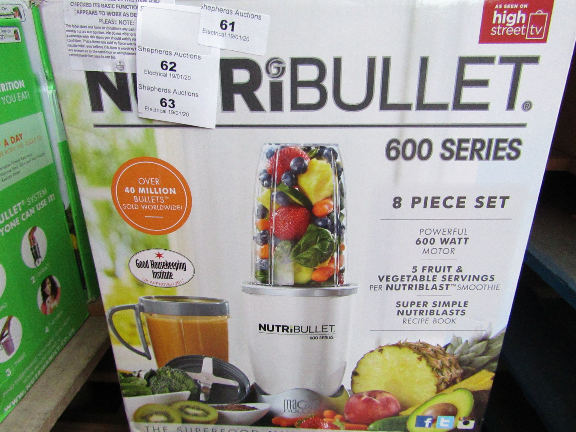 | 1x | nutribullet 600 series | unchecked and boxed | no online re-sale | Sku C5060191464352 |