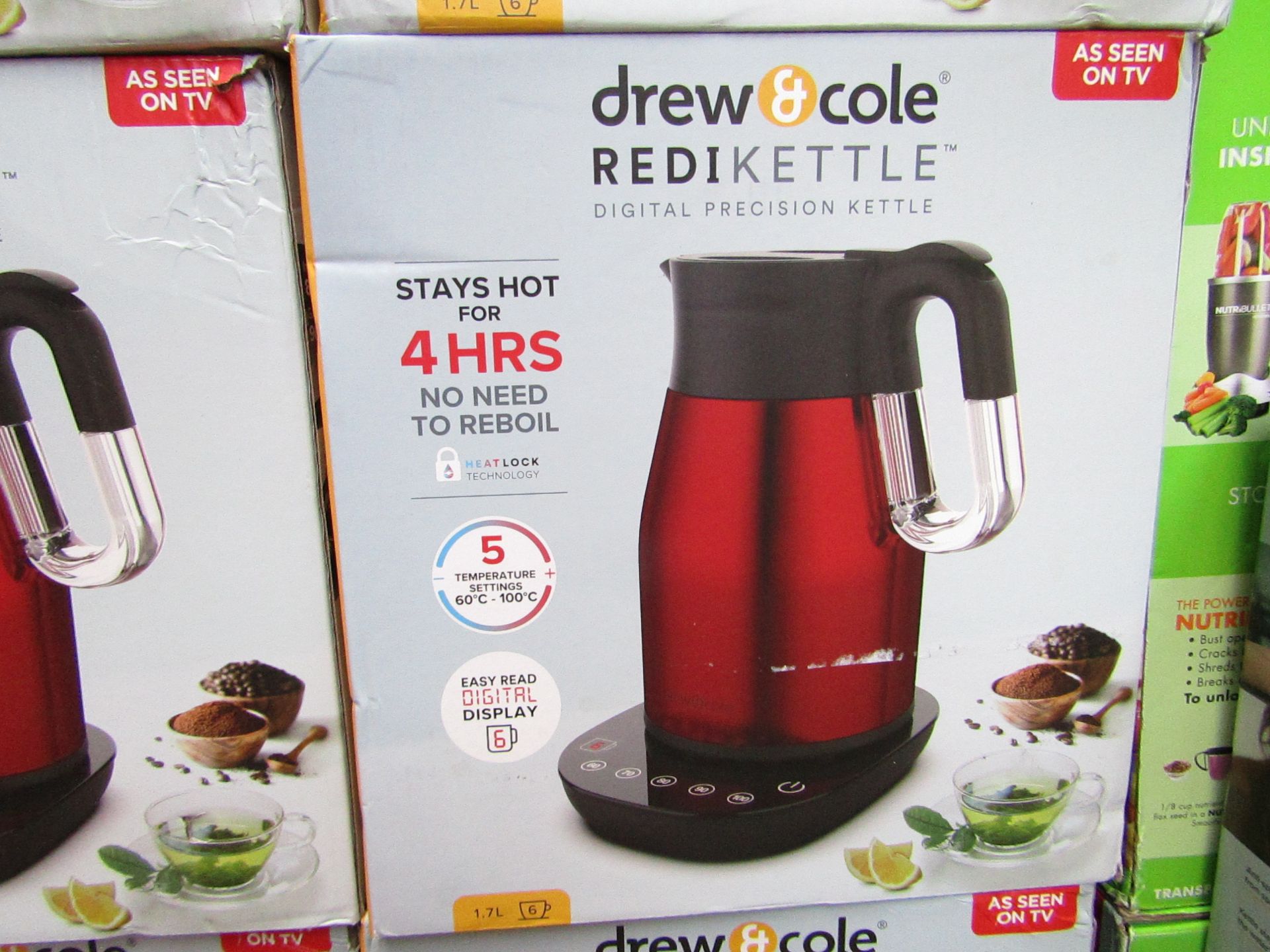 | 1x | drew and cole redikettle 1.7L red | unchecked and boxed | no online re-sale | Sku