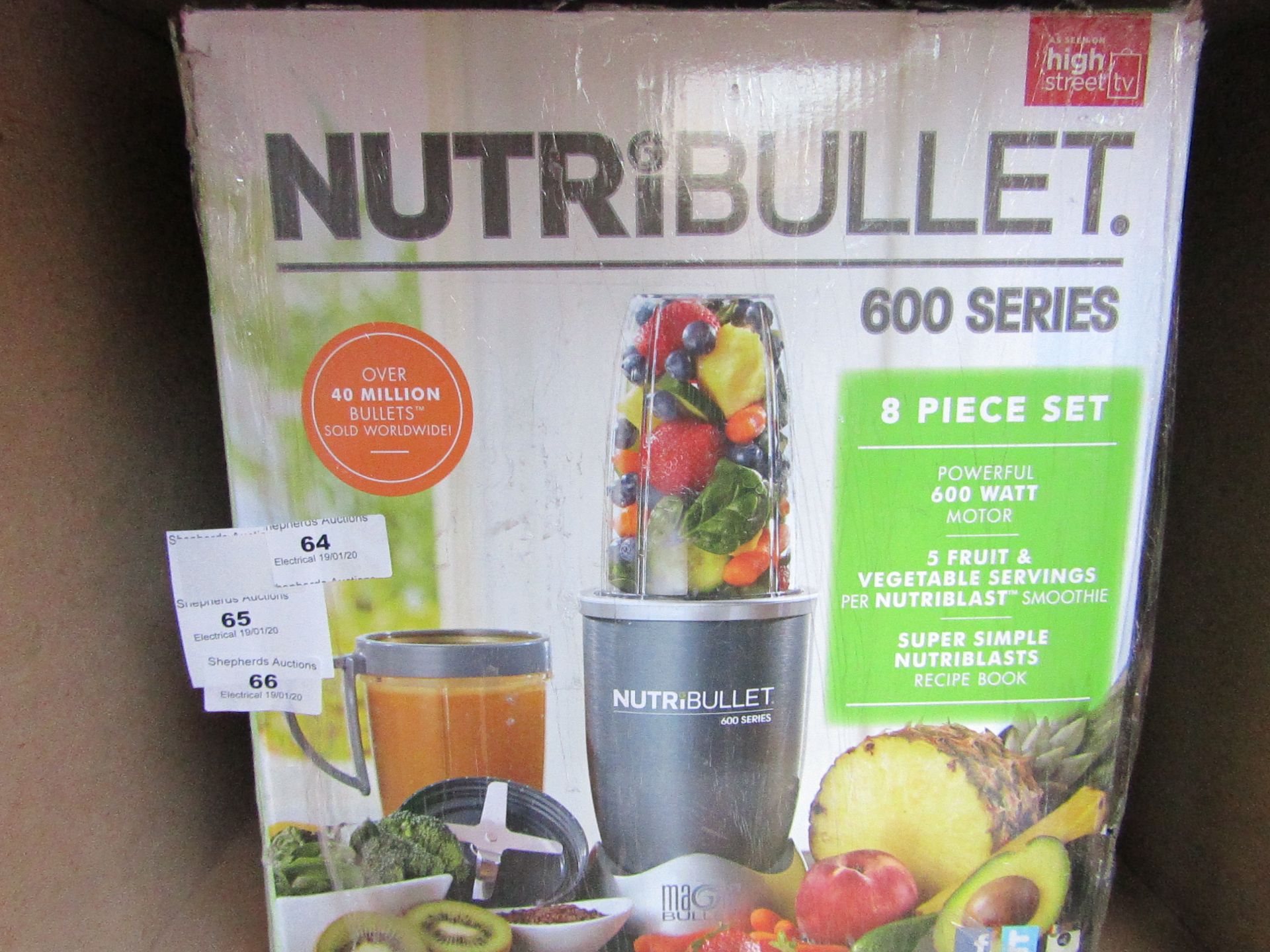 | 1x | nutribullet 600 series | unchecked and boxed | no online re-sale | Sku C5060191467346 |