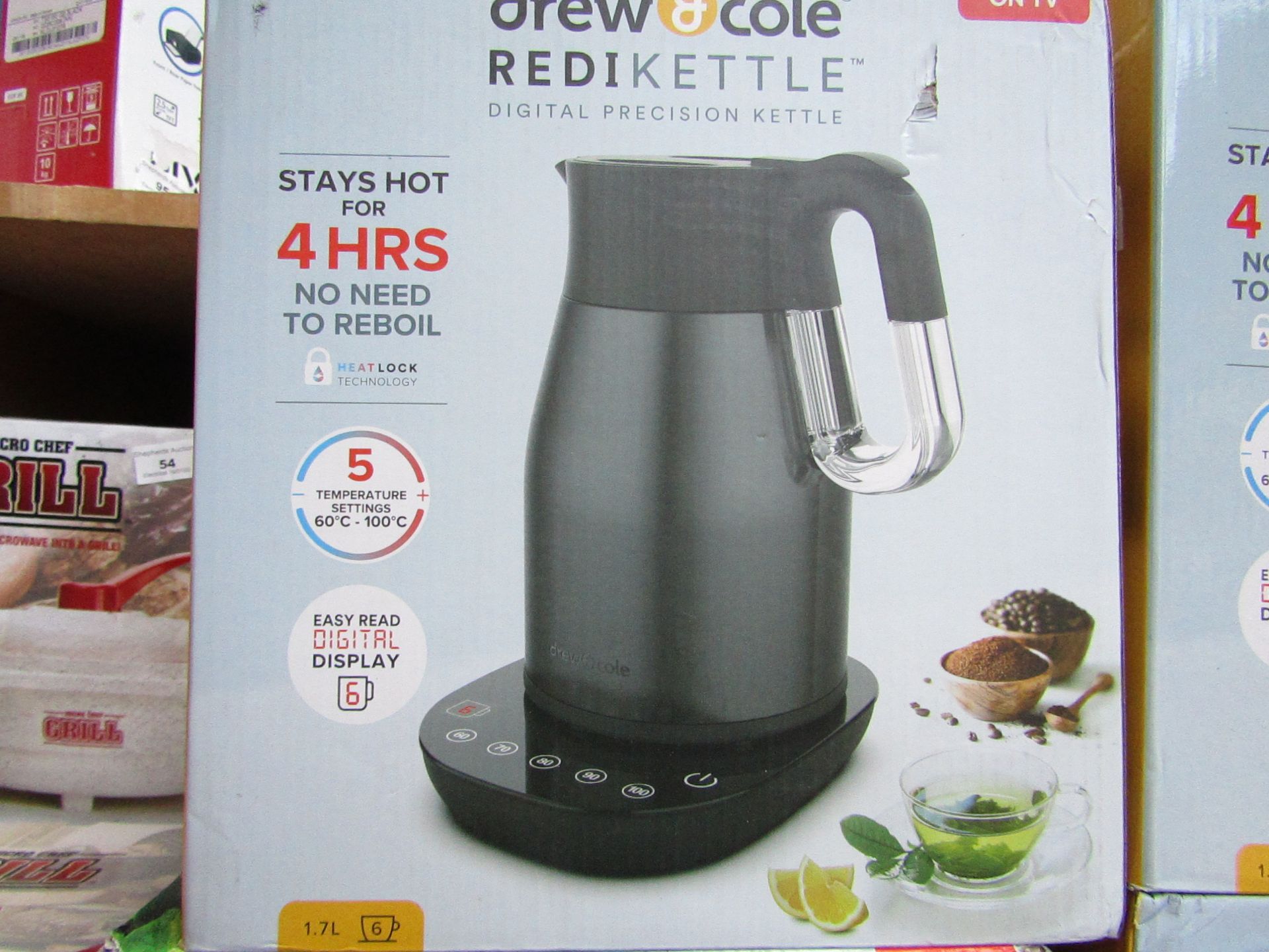 | 1x | drew and cole redikettle 1.7L charcoal | unchecked and boxed | no online re-sale | Sku