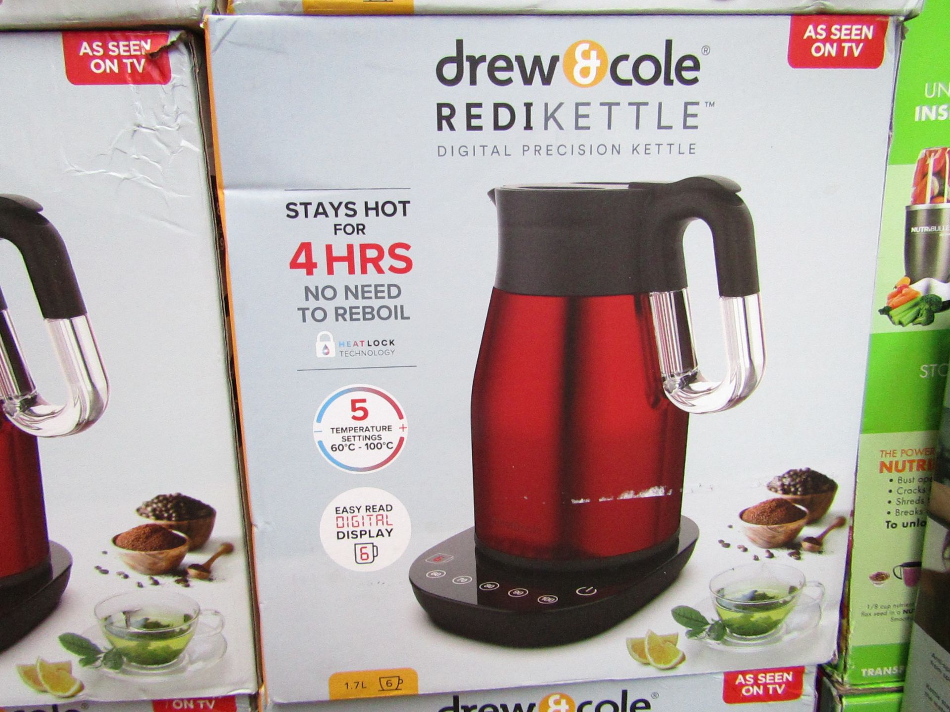 | 1x | drew and cole redikettle 1.7L red | unchecked and boxed | no online re-sale | Sku