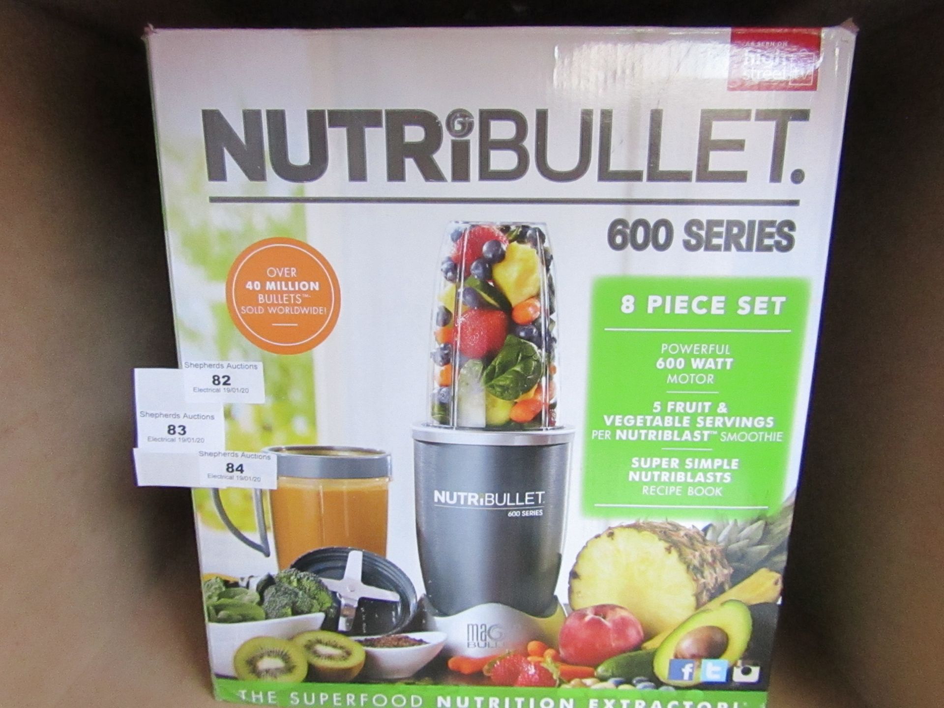 | 1x | nutribullet 600 series | unchecked and boxed | no online re-sale | Sku C5060191467346 |