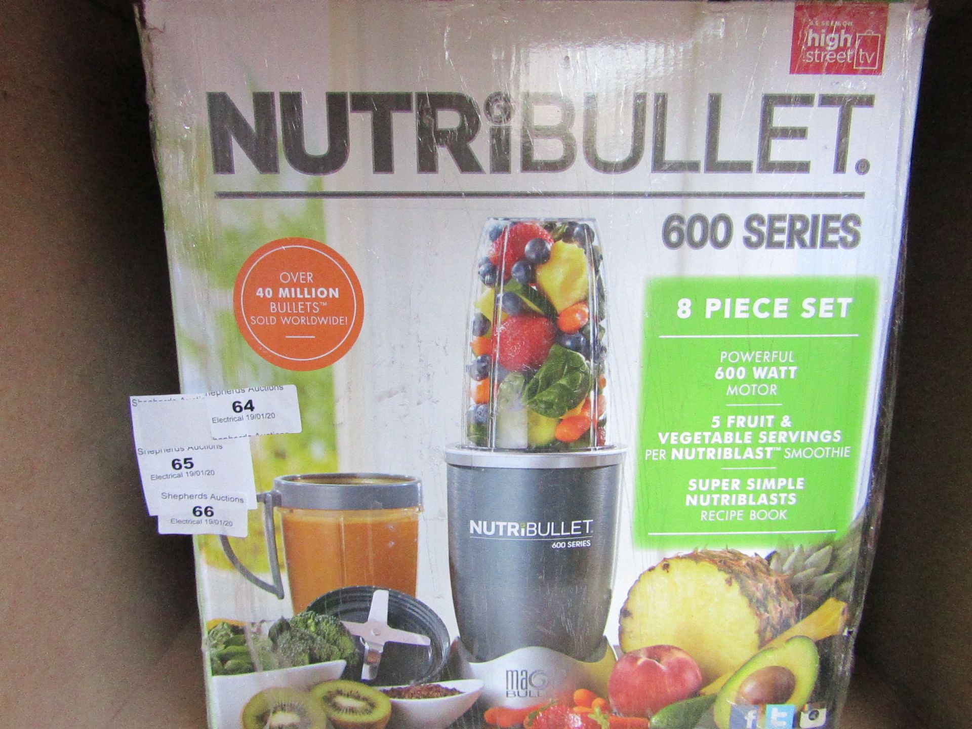 | 1x | nutribullet 600 series | unchecked and boxed | no online re-sale | Sku C5060191467346 |