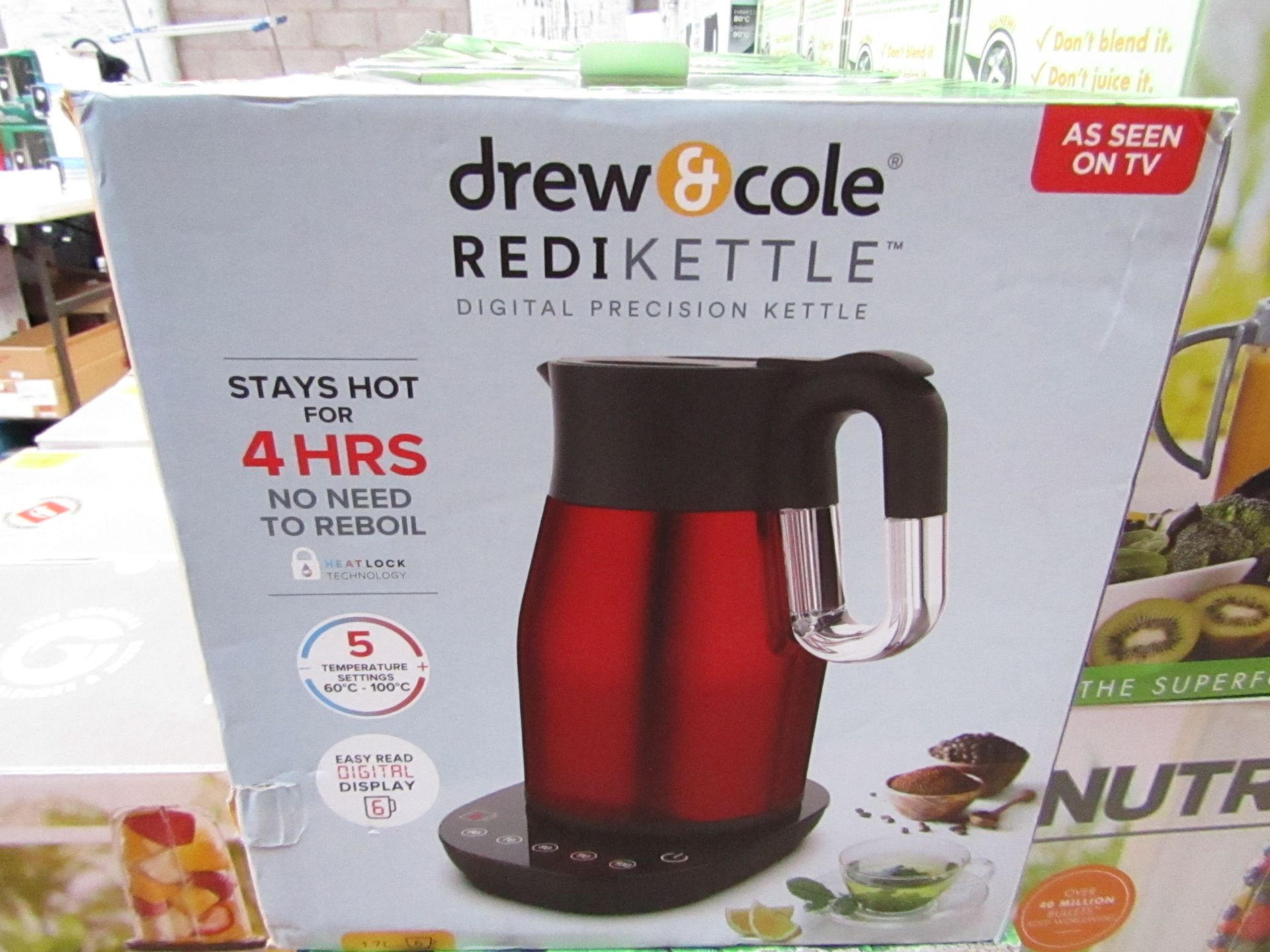 | 1x | drew and cole redikettle 1.7L red | unchecked and boxed | no online re-sale | Sku