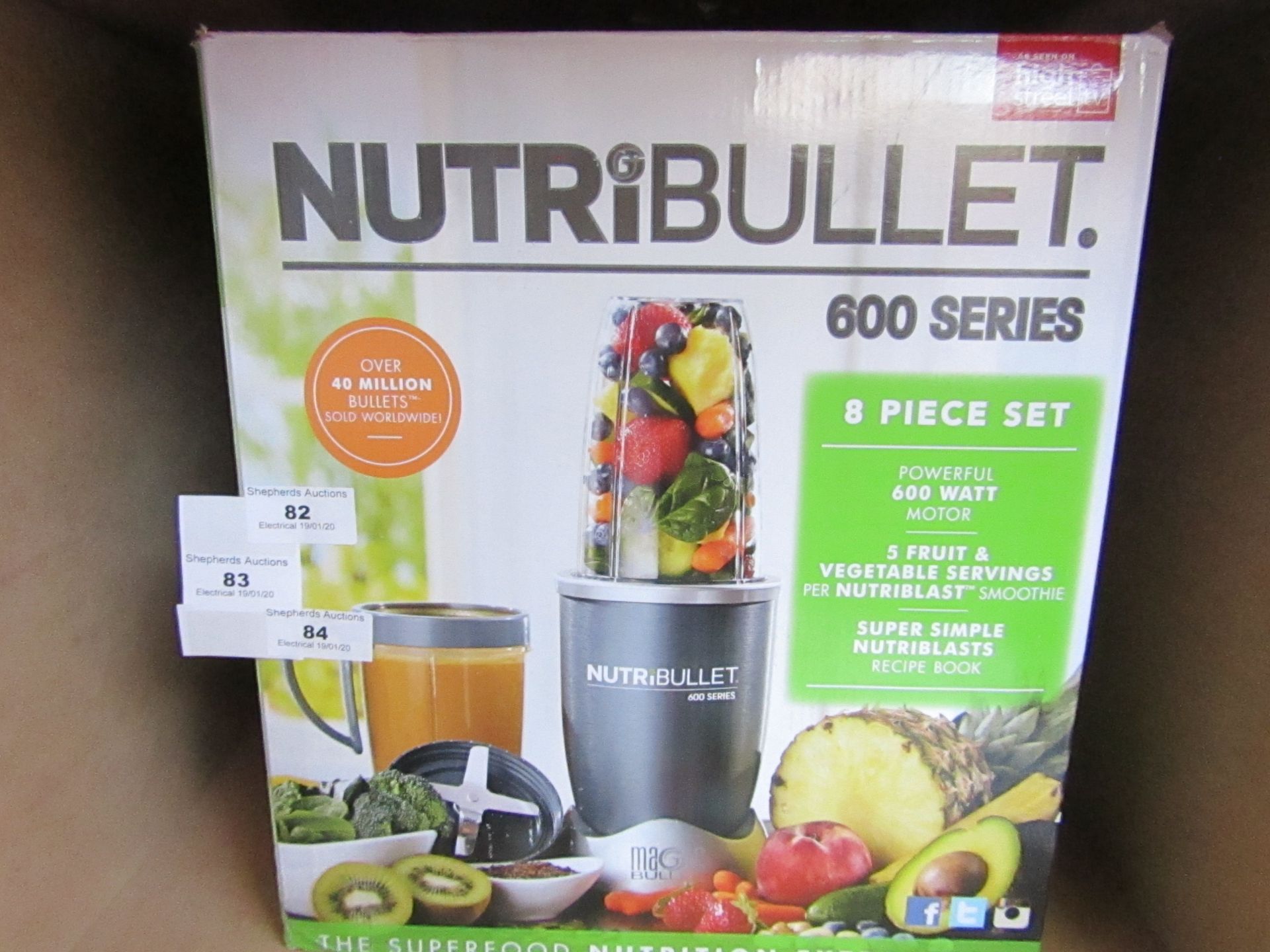 | 1x | nutribullet 600 series | unchecked and boxed | no online re-sale | Sku C5060191467346 |