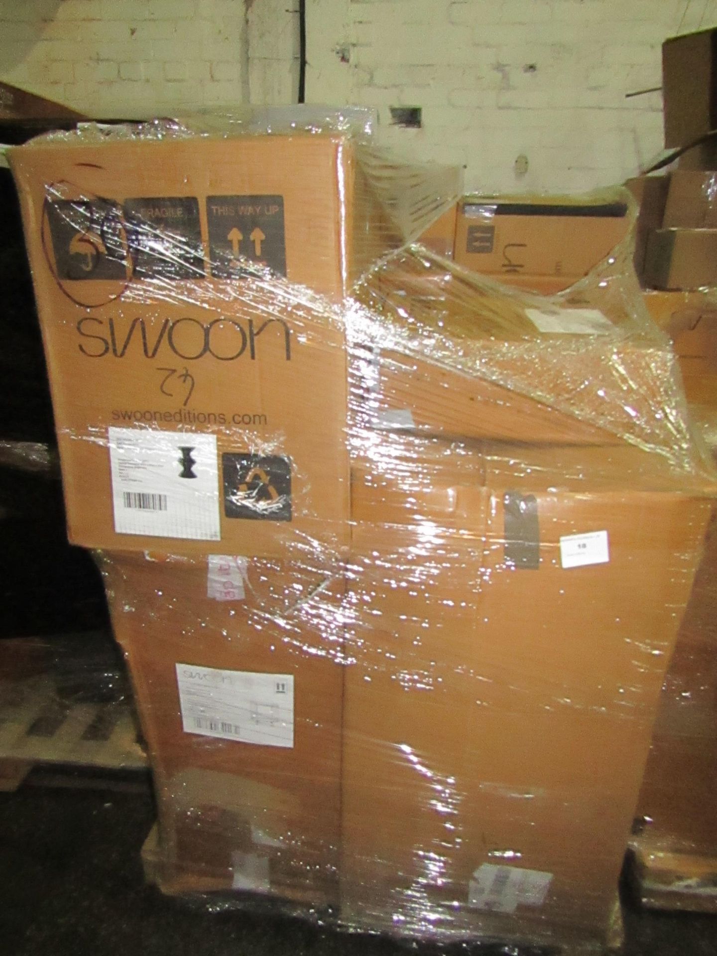 | 1x | PALLET OF SWOON B.E.R AND AWAITING PARTS FURNITURE ITEMS WHICH COULD INCLUDE ANYTHING FROM