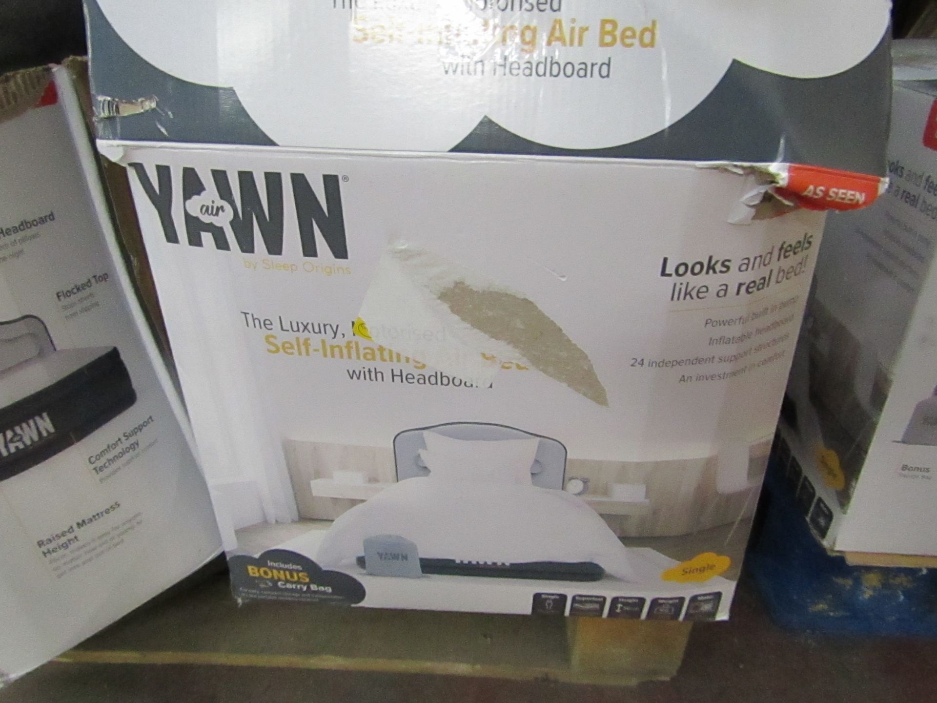 1x | YAWN AIRBED/SINGLE | UNCHECKED & BOXED | NO ONLINE RE-SALE | SKU C5060541515659 | RRP £59.99 |