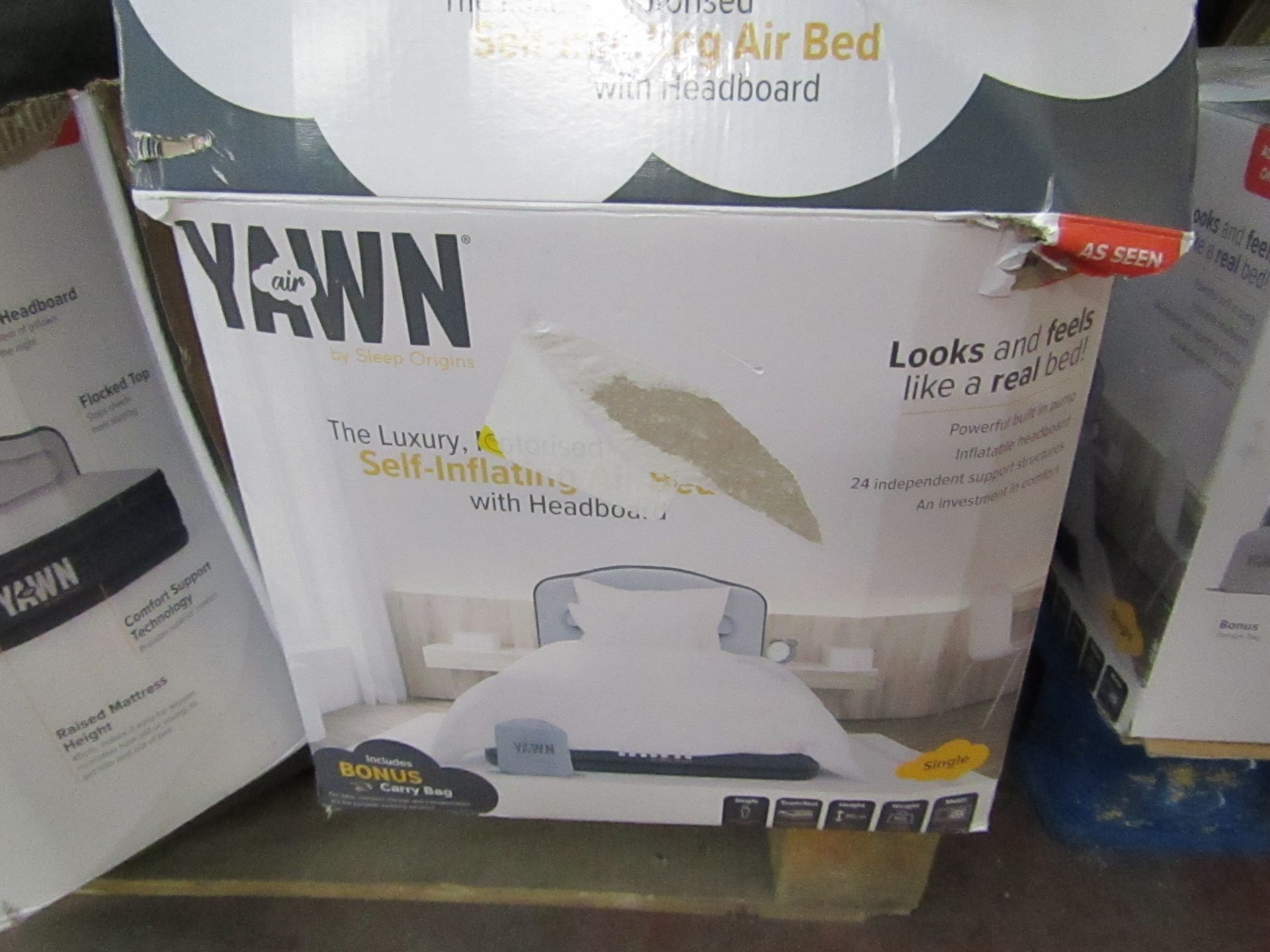 1x | YAWN AIRBED/SINGLE | UNCHECKED & BOXED | NO ONLINE RE-SALE | SKU C5060541515659 | RRP £59.99 |