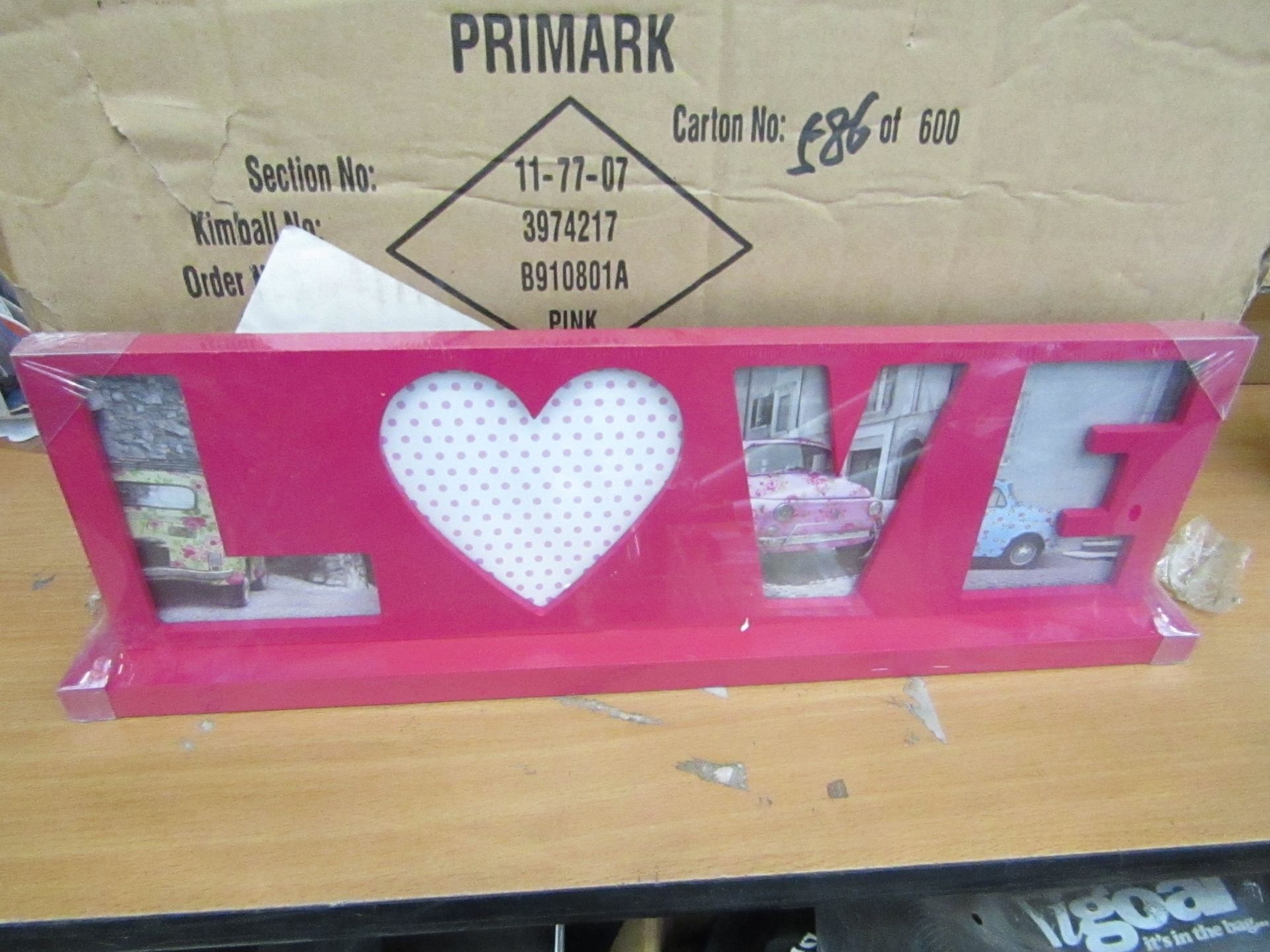 6 x Love Photo Frames.Packaged