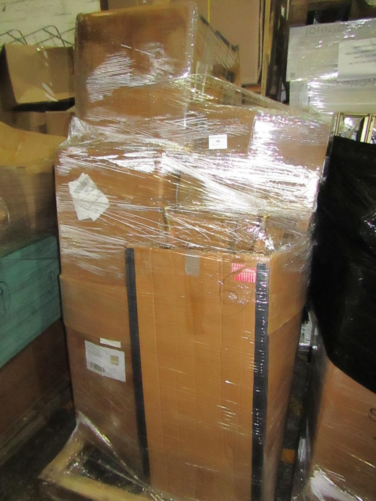 | 1x | PALLET OF SWOON B.E.R AND AWAITING PARTS FURNITURE ITEMS WHICH COULD INCLUDE ANYTHING FROM
