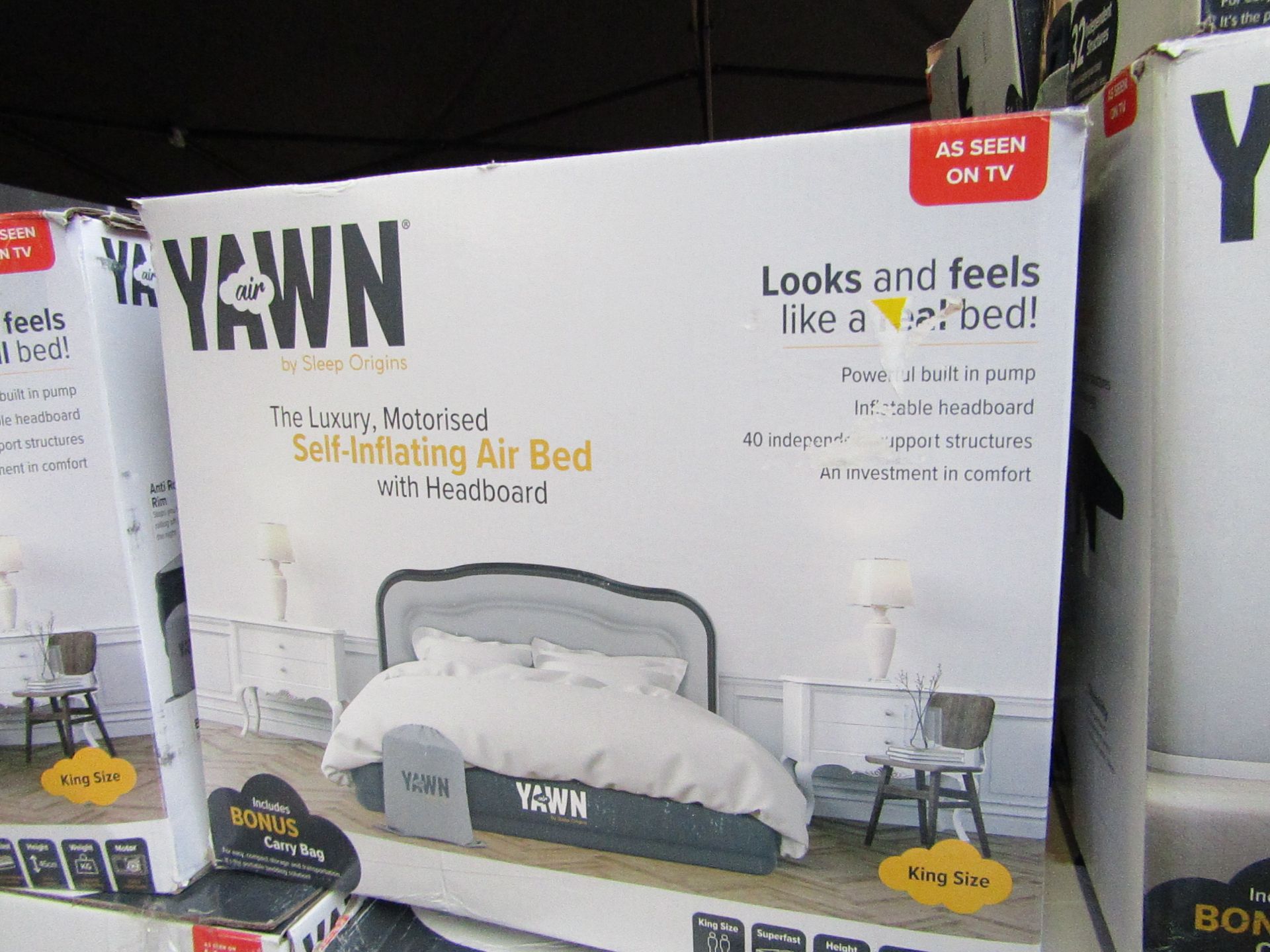 | 1x | YAWN AIRBED/KINGSIZE | UNCHECKED & BOXED | NO ONLINE RE-SALE | SKU C5060541511538 | RRP £69.