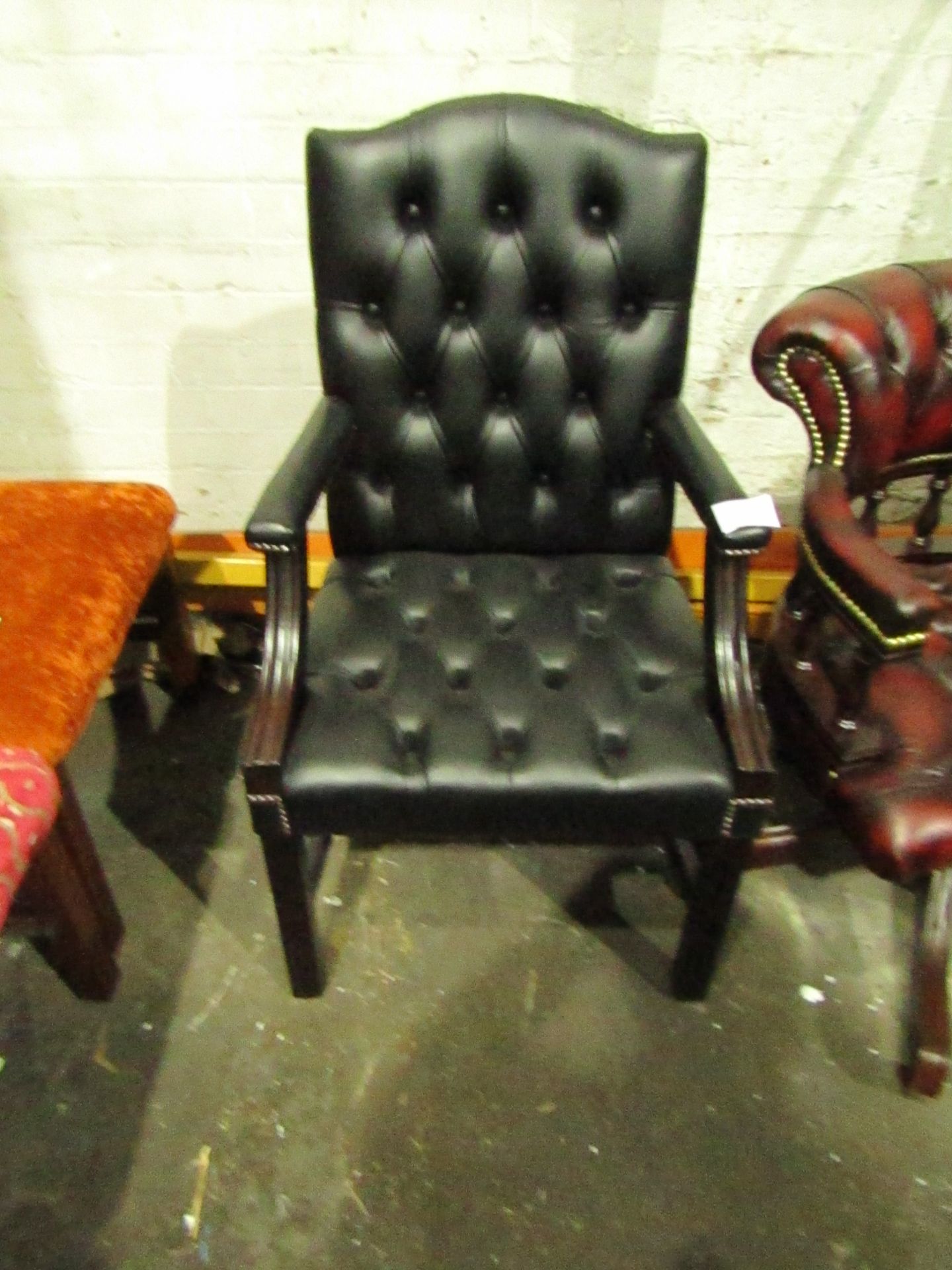 Leather Executive arm chair, ex display