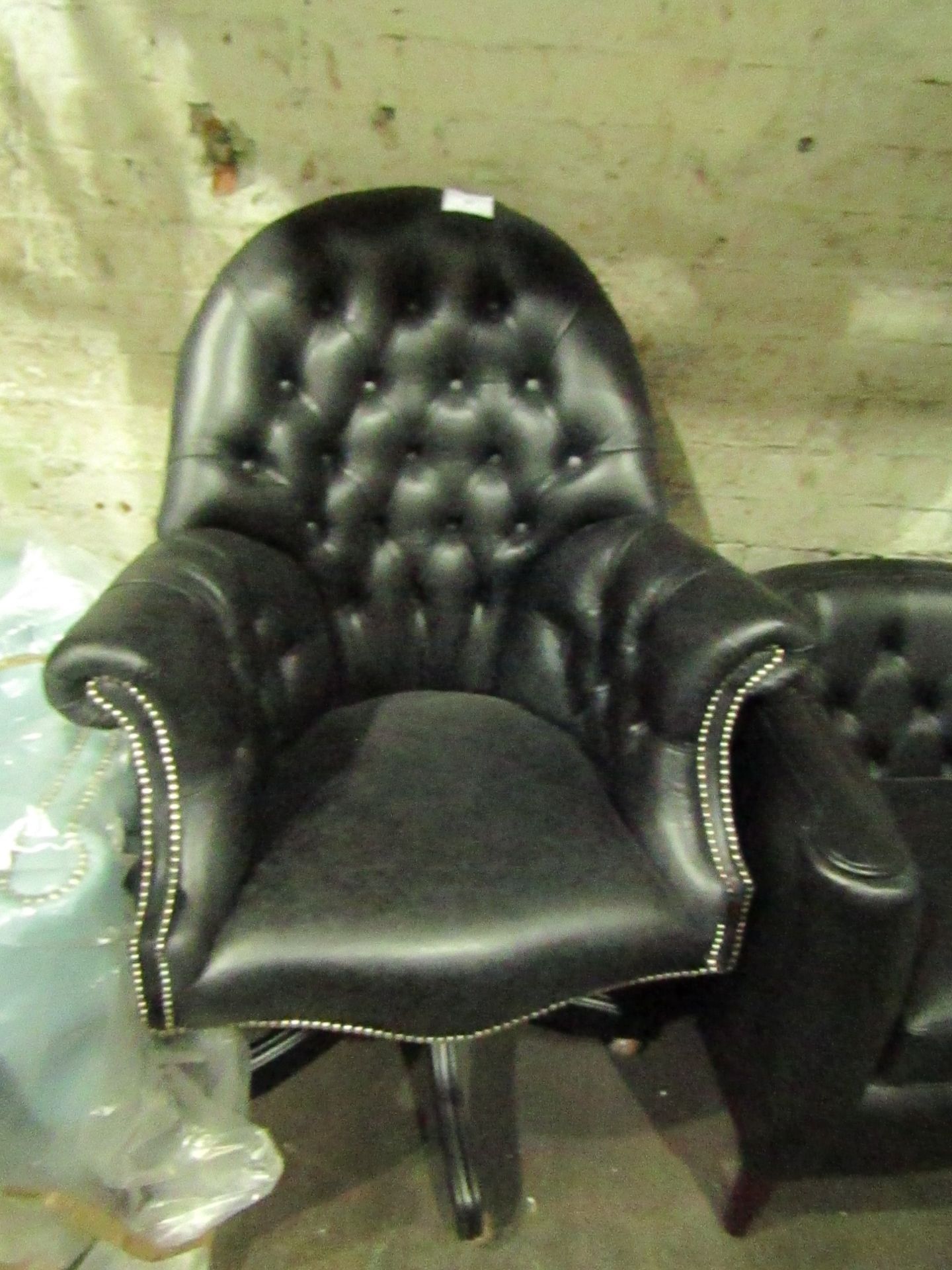 High Back Leather executive swivel chair, Ex display.