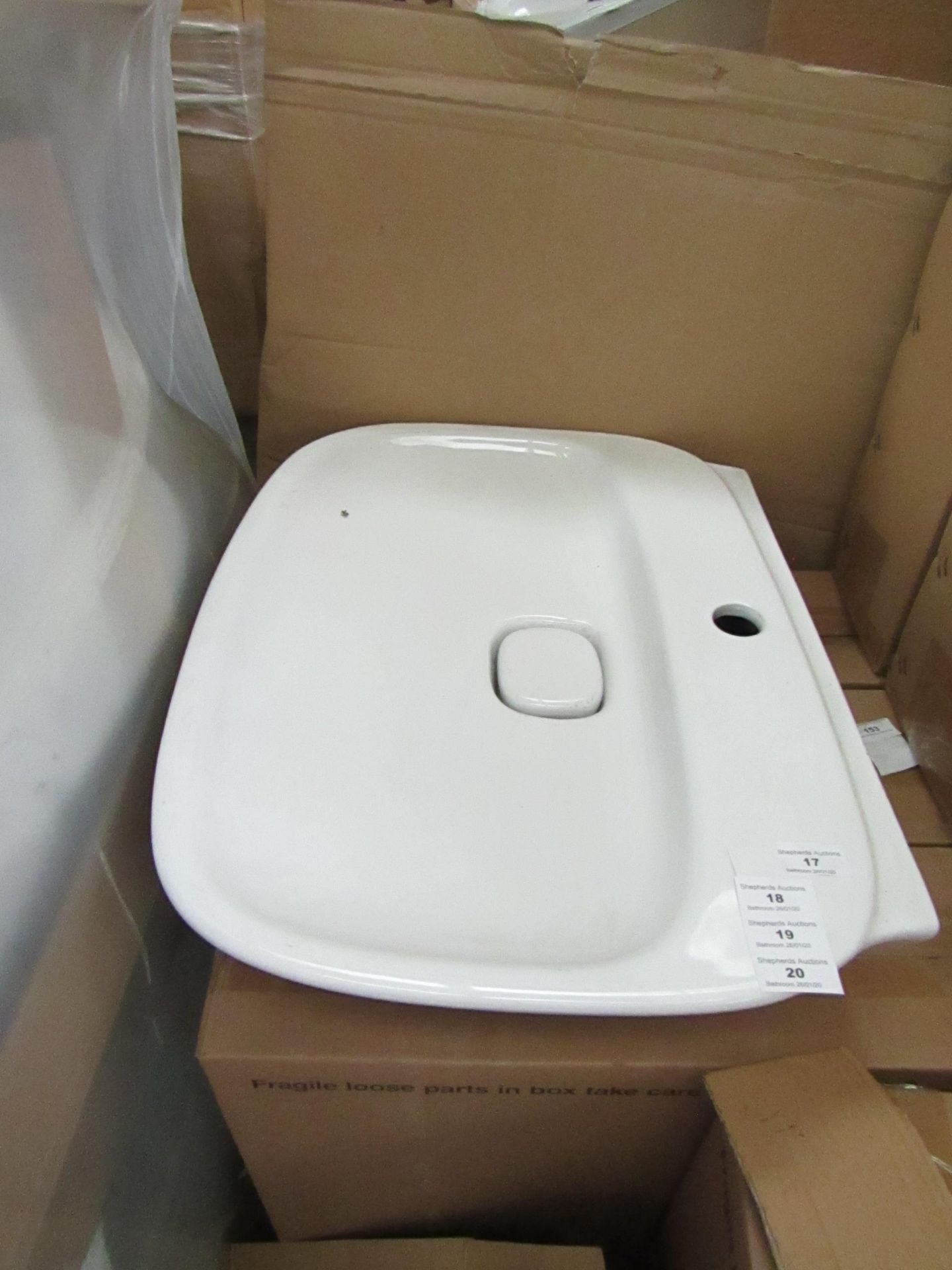 Laufen 600mm 1TH basin with ceramic cover, new and boxed.