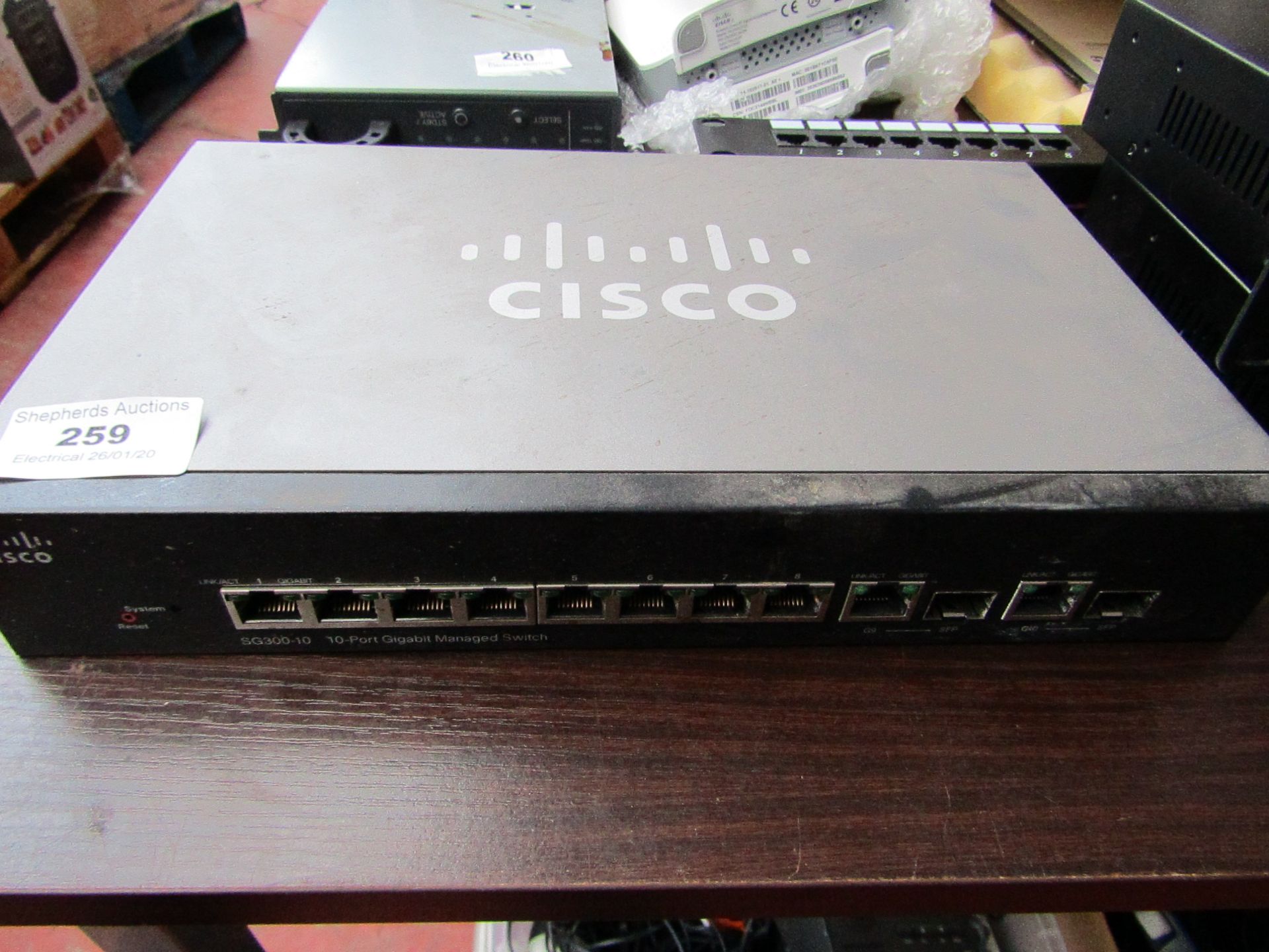 CISCO - SG300-10 - 10 Port Gigabit Managed Switch - Untested.