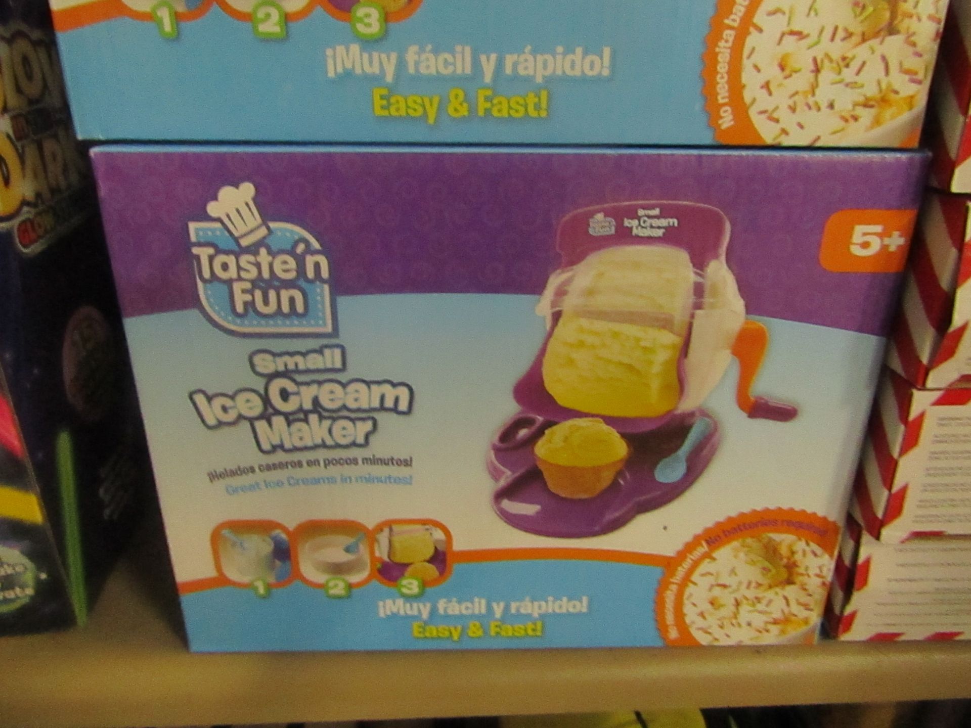 Taste 'n' Fun Small Ice cream Maker. Boxed