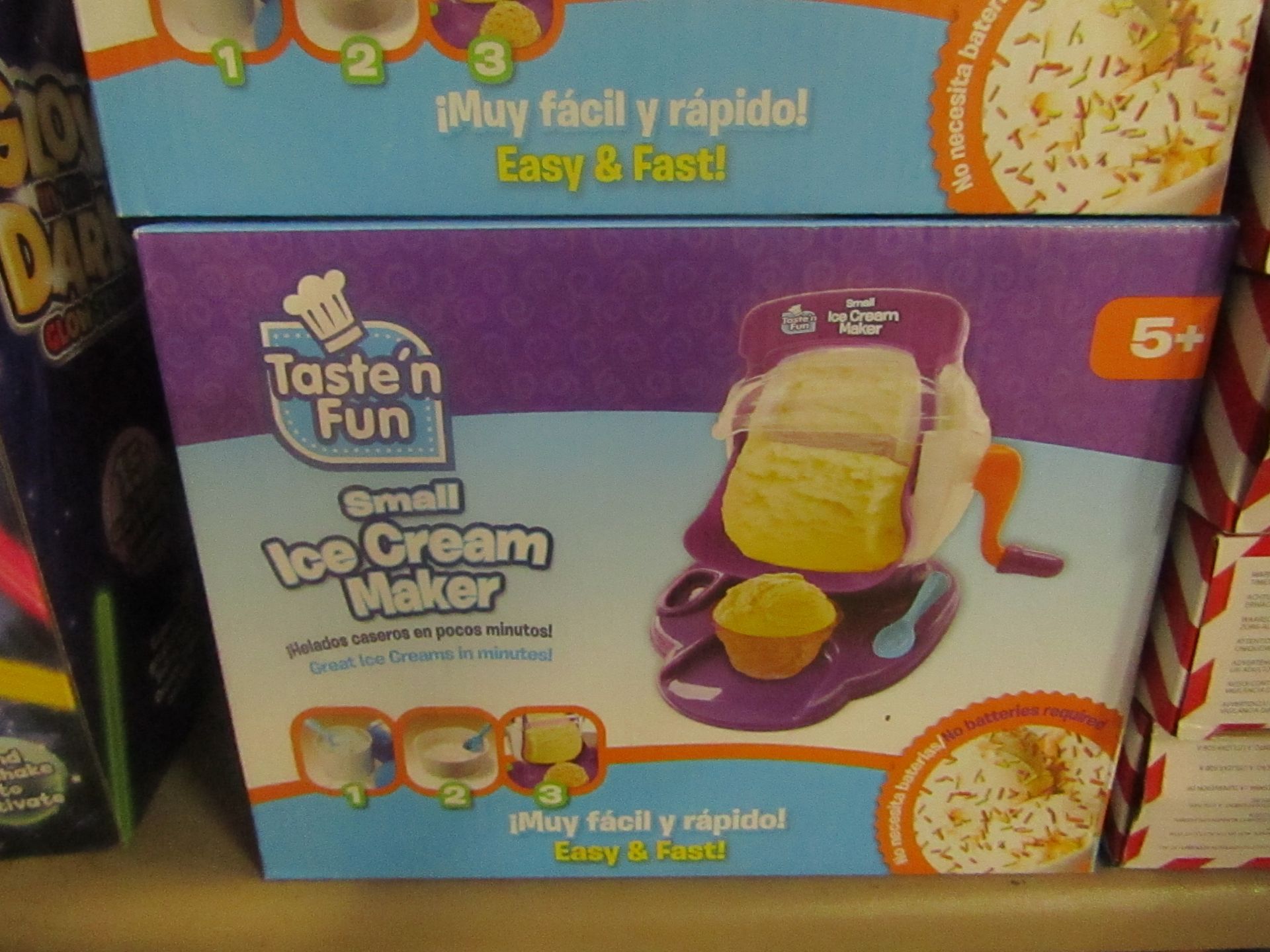 Taste 'n' Fun Small Ice cream Maker. Boxed