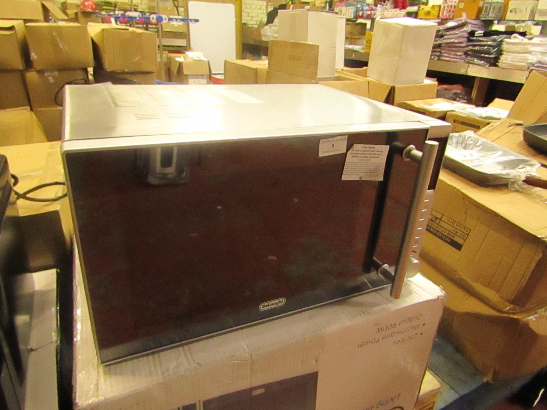 DeLonghi 900w 25L Microwave Oven. Tested Working & Boxed. RRP £79.99