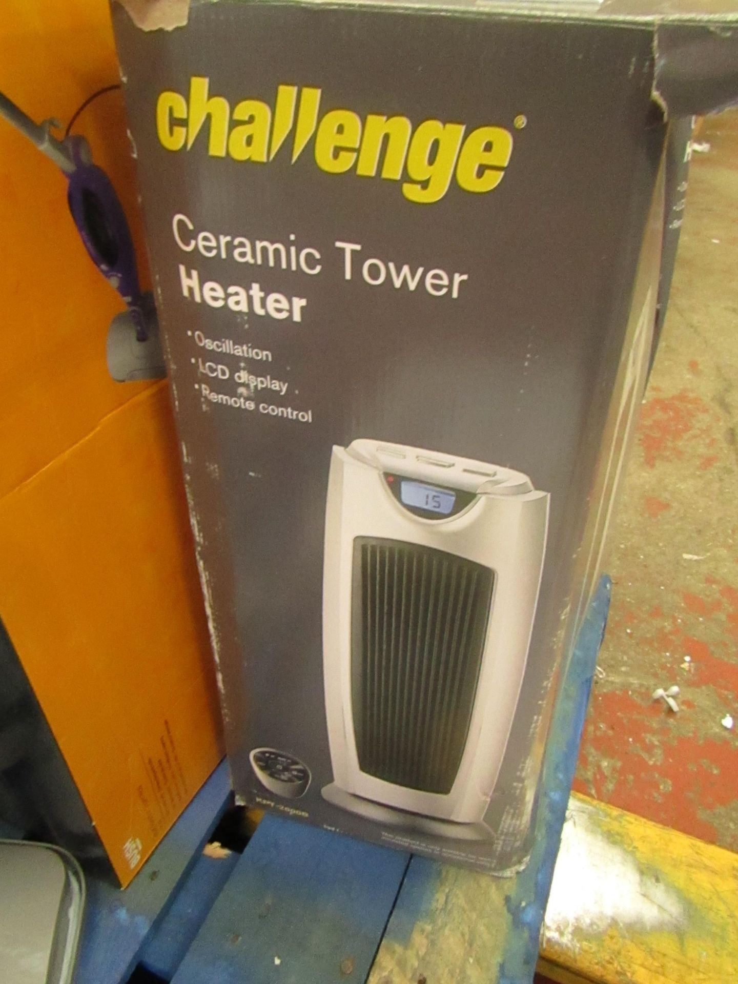 Challenge Ceramic Tower Heater with Remote Control. Tested Working & Boxed