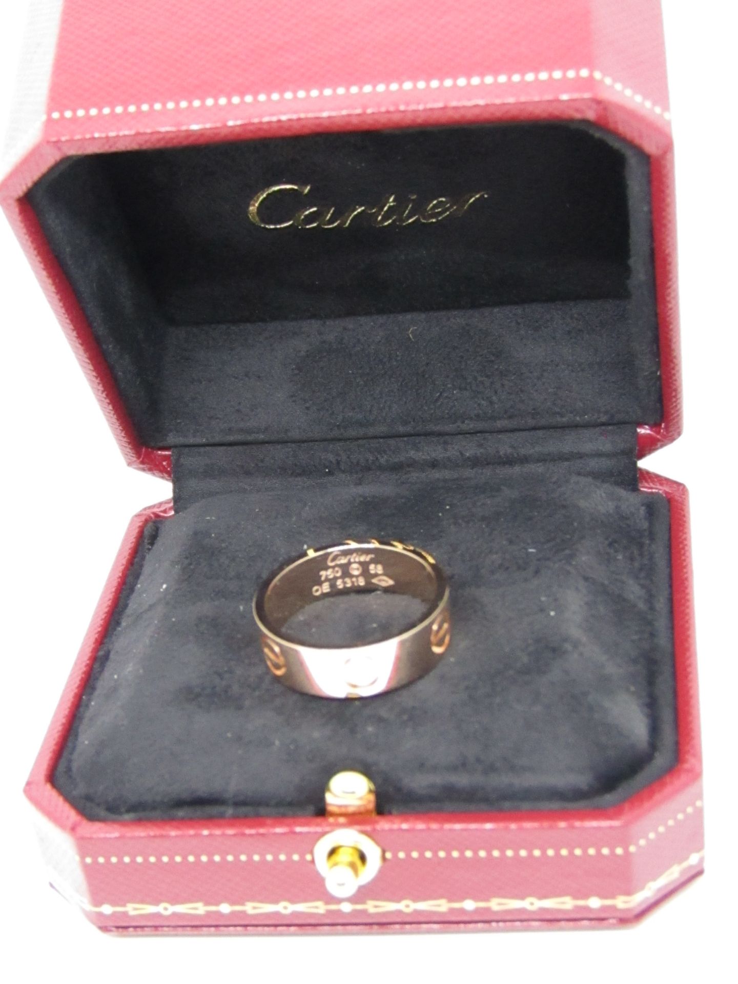 Cartier 18ct Pink Gold 0.02 ct Diamond Ring in original box with certificate RRP £1,800 - Image 3 of 5